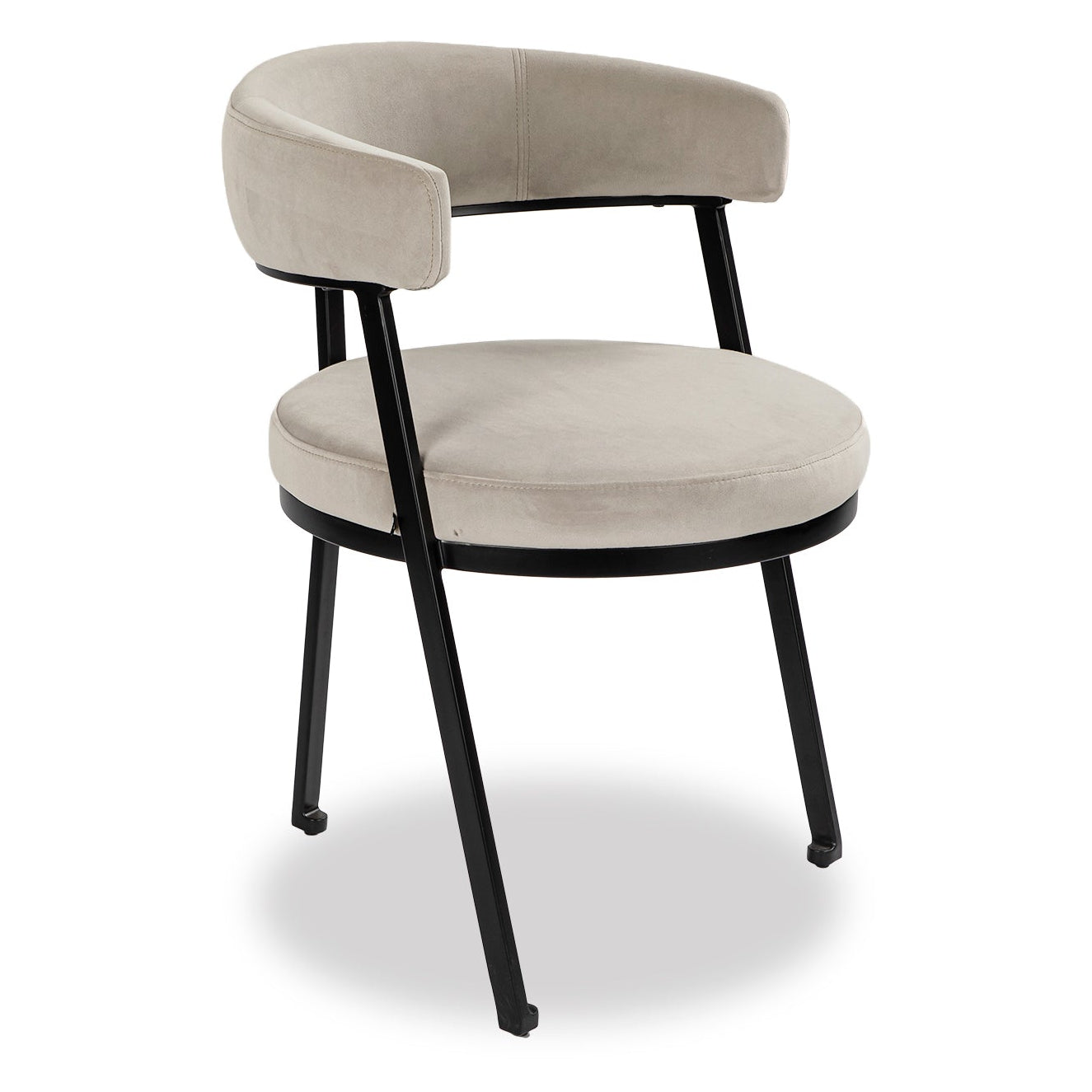 Bonnet Kaster Light Grey Velvet Dining Chair