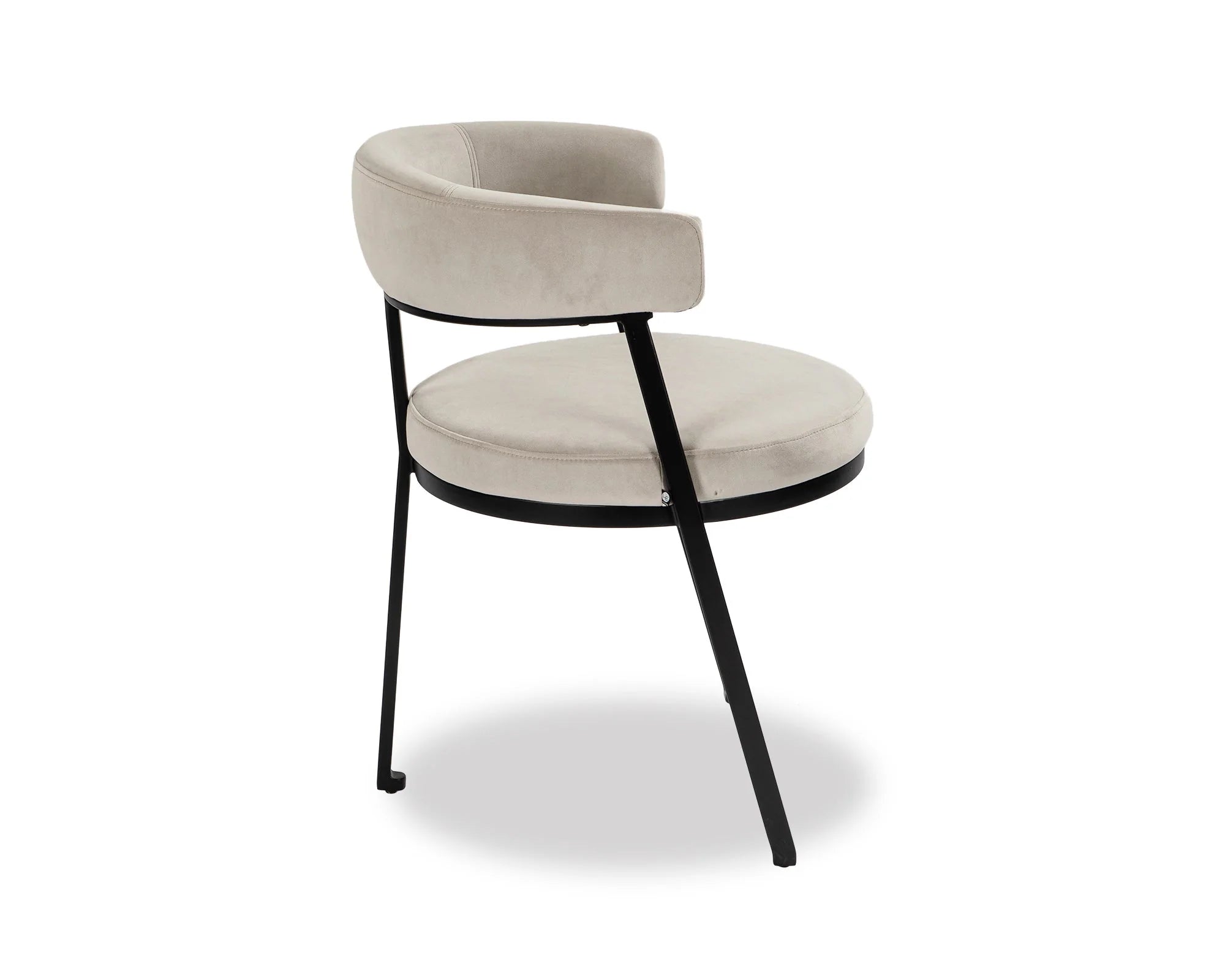 Bonnet Kaster Light Grey Velvet Dining Chair