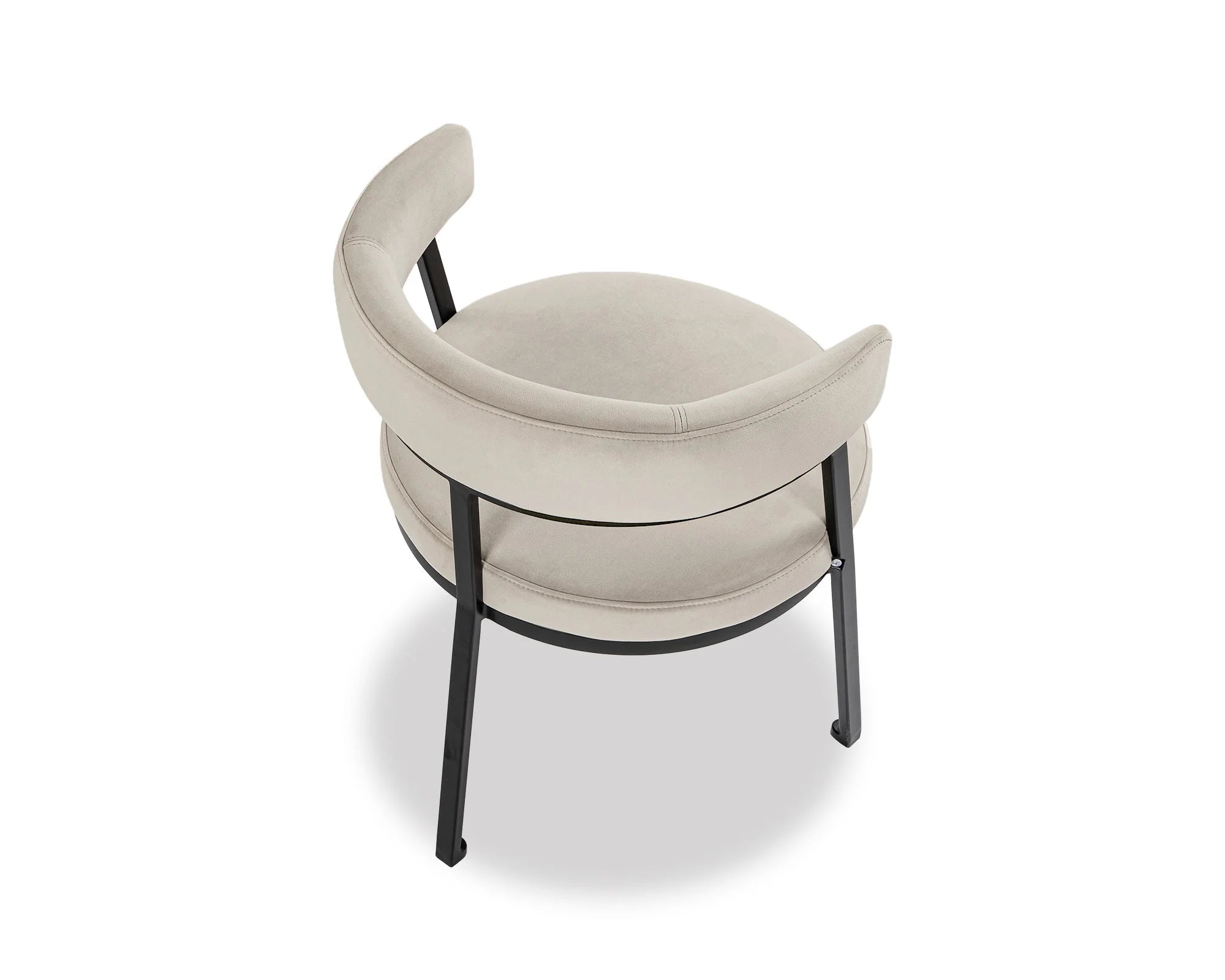 Bonnet Kaster Light Grey Velvet Dining Chair