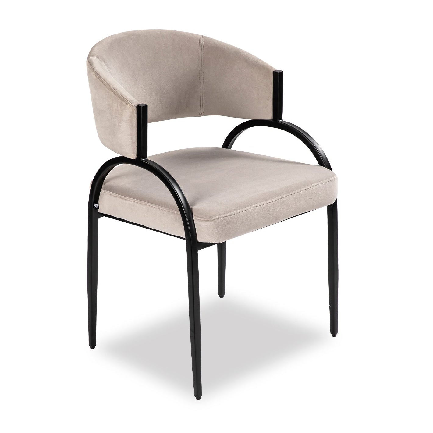 Pavilion Kaster Light Grey Velvet Dining Chair