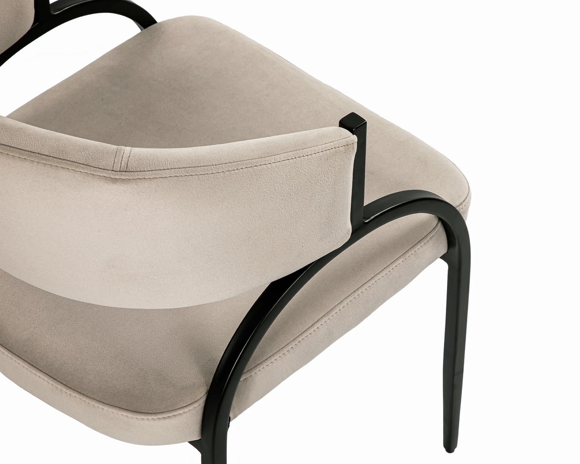 Pavilion Kaster Light Grey Velvet Dining Chair