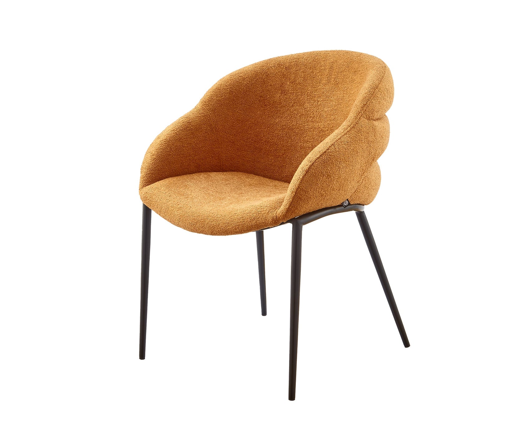 Amber Lander Ochre Chenille Dining Chair