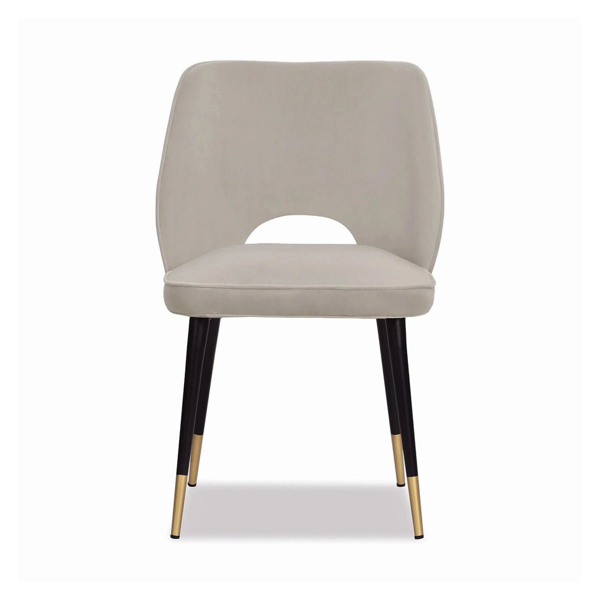 Set of 2 Jagger Megan Light Grey Velvet Dining Chairs