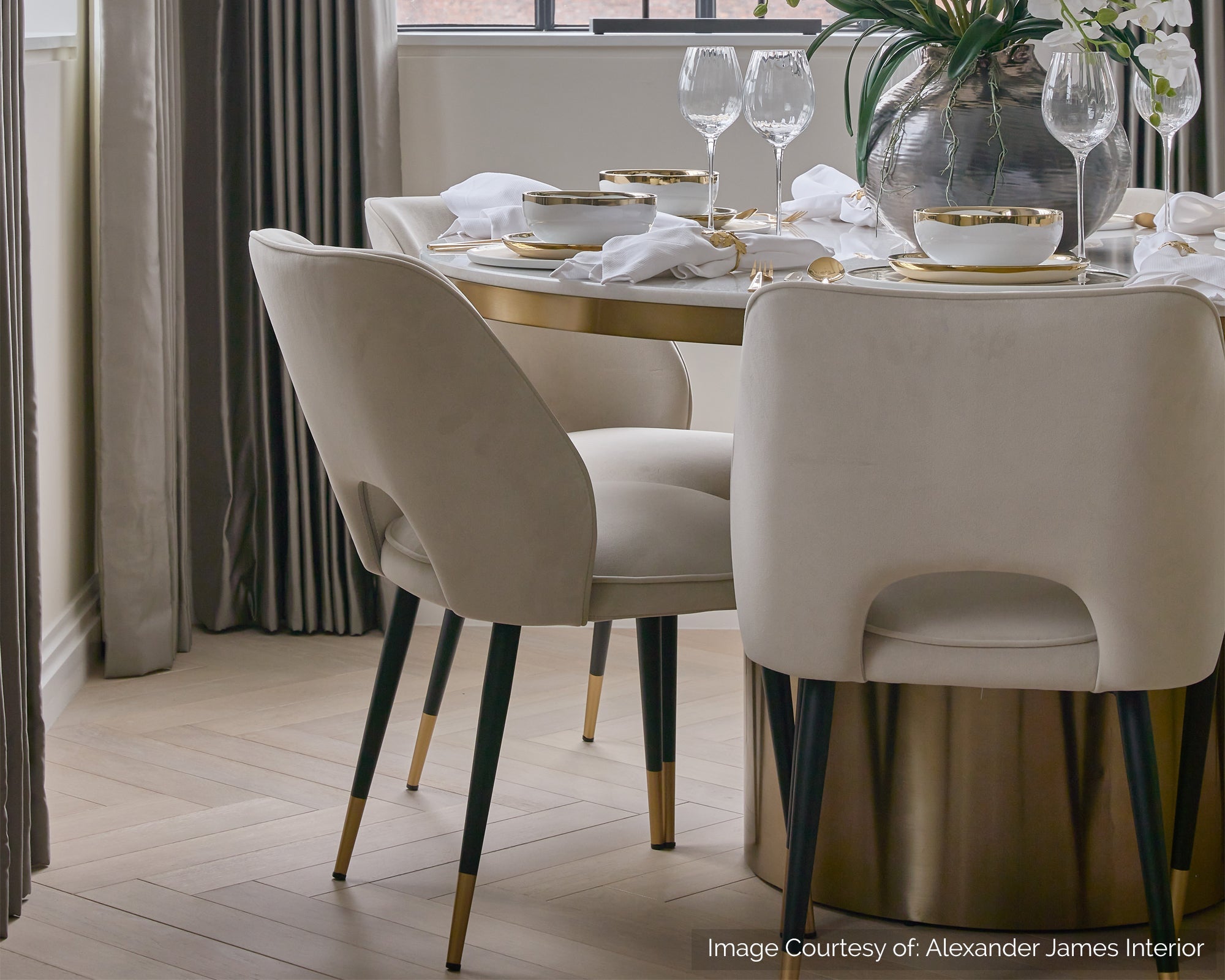 Jagger Dining Chair set of 2 - Megan Light Grey