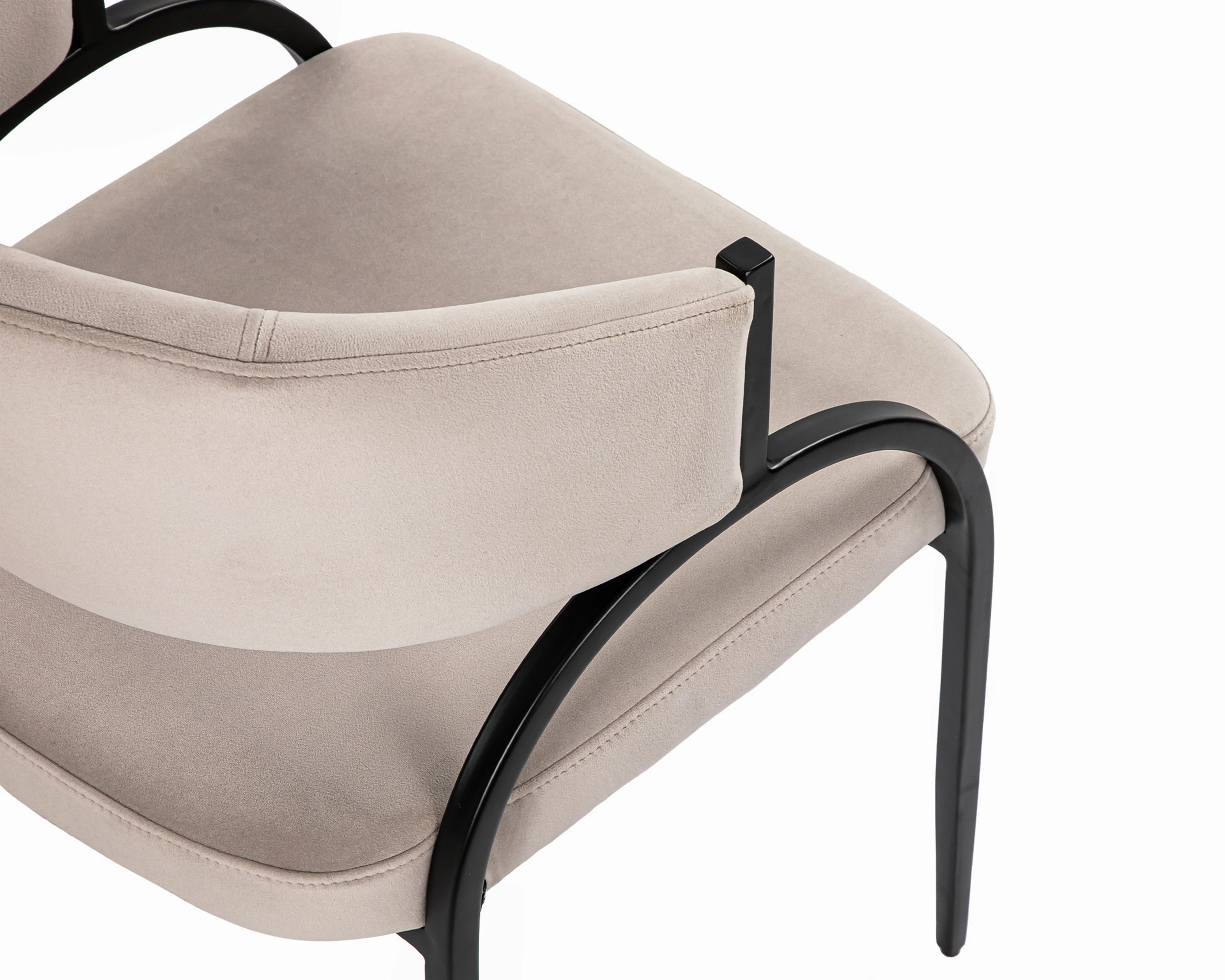 Pavilion Megan Light Grey Velvet Dining Chair