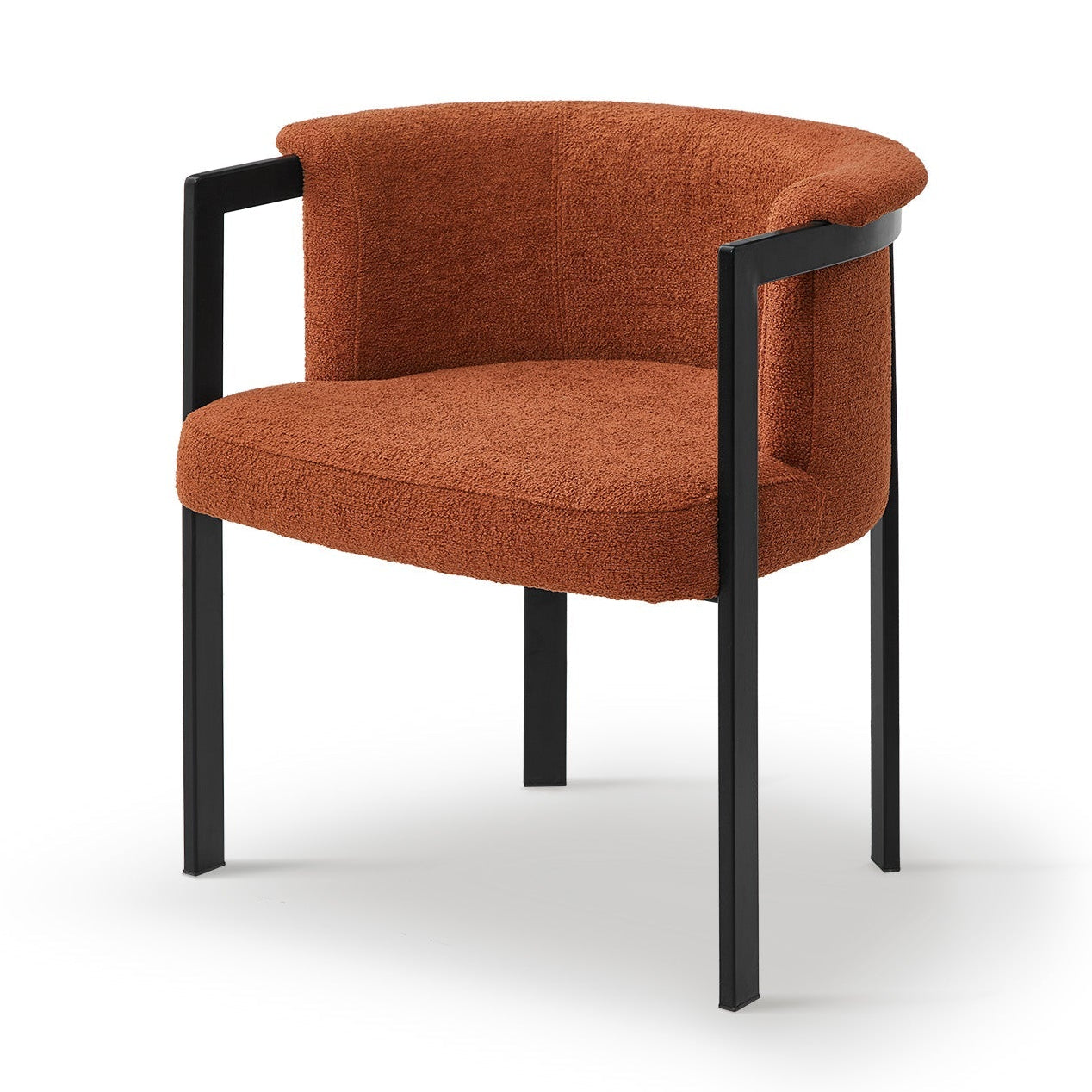 Como Lander Rust Chenille Dining Chair