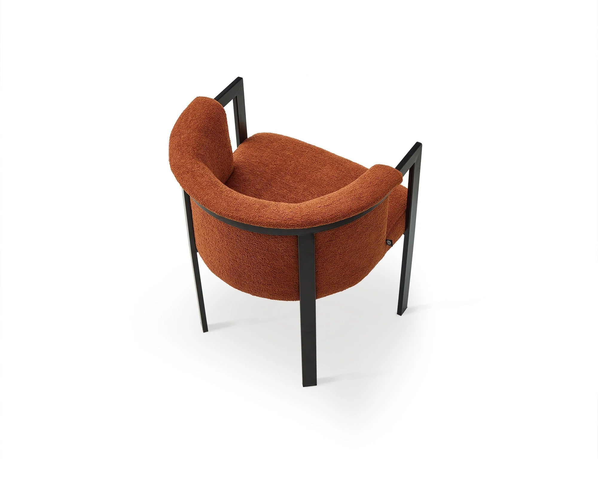 Como Lander Rust Chenille Dining Chair