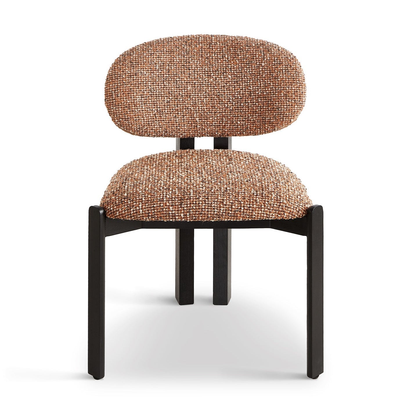 Set of 2 Lithos Dexter Sparkle Rust Linen Look Dining Chairs