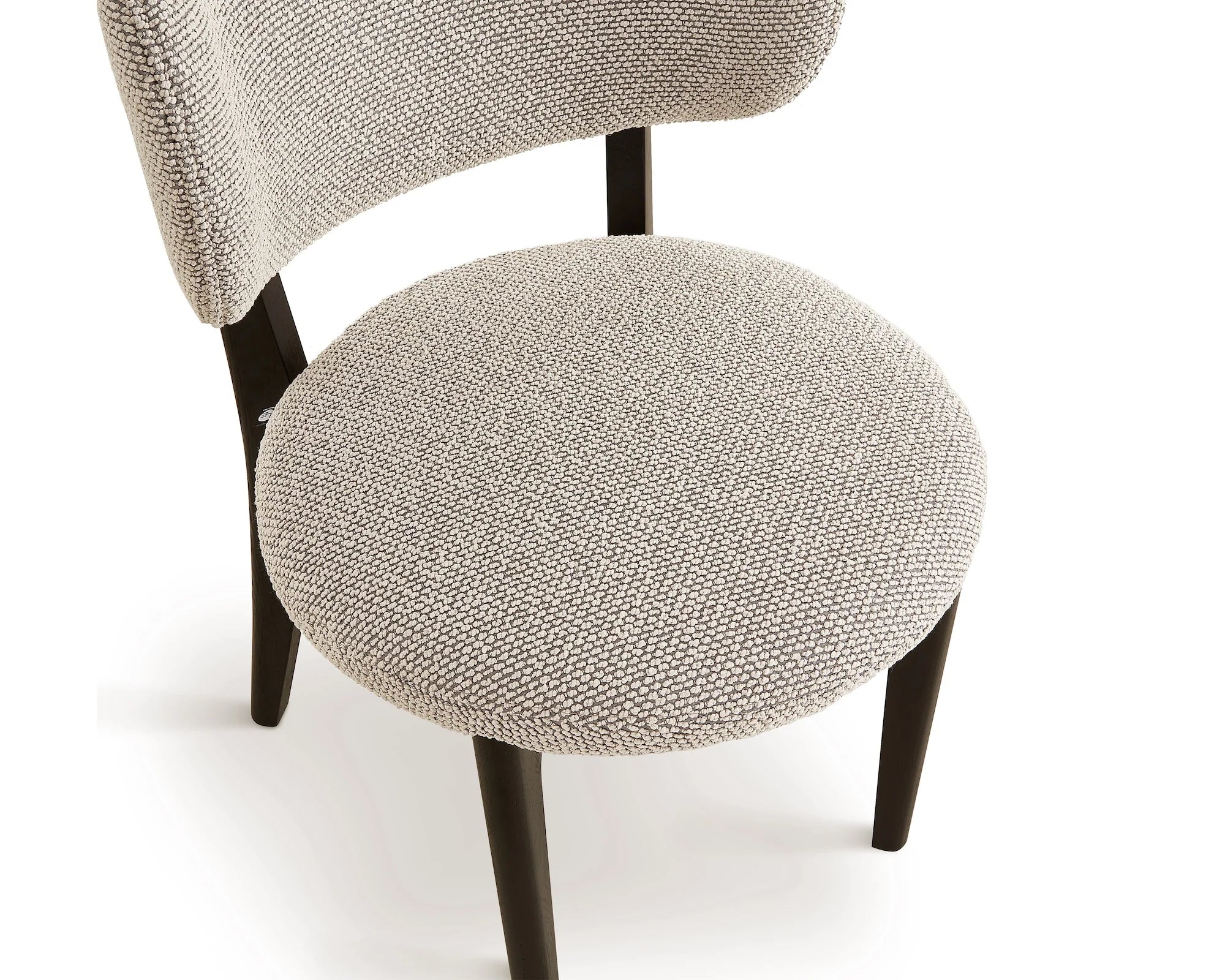 Set of 2 Collins Kelpa Textured Taupe Chenille Dining Chairs