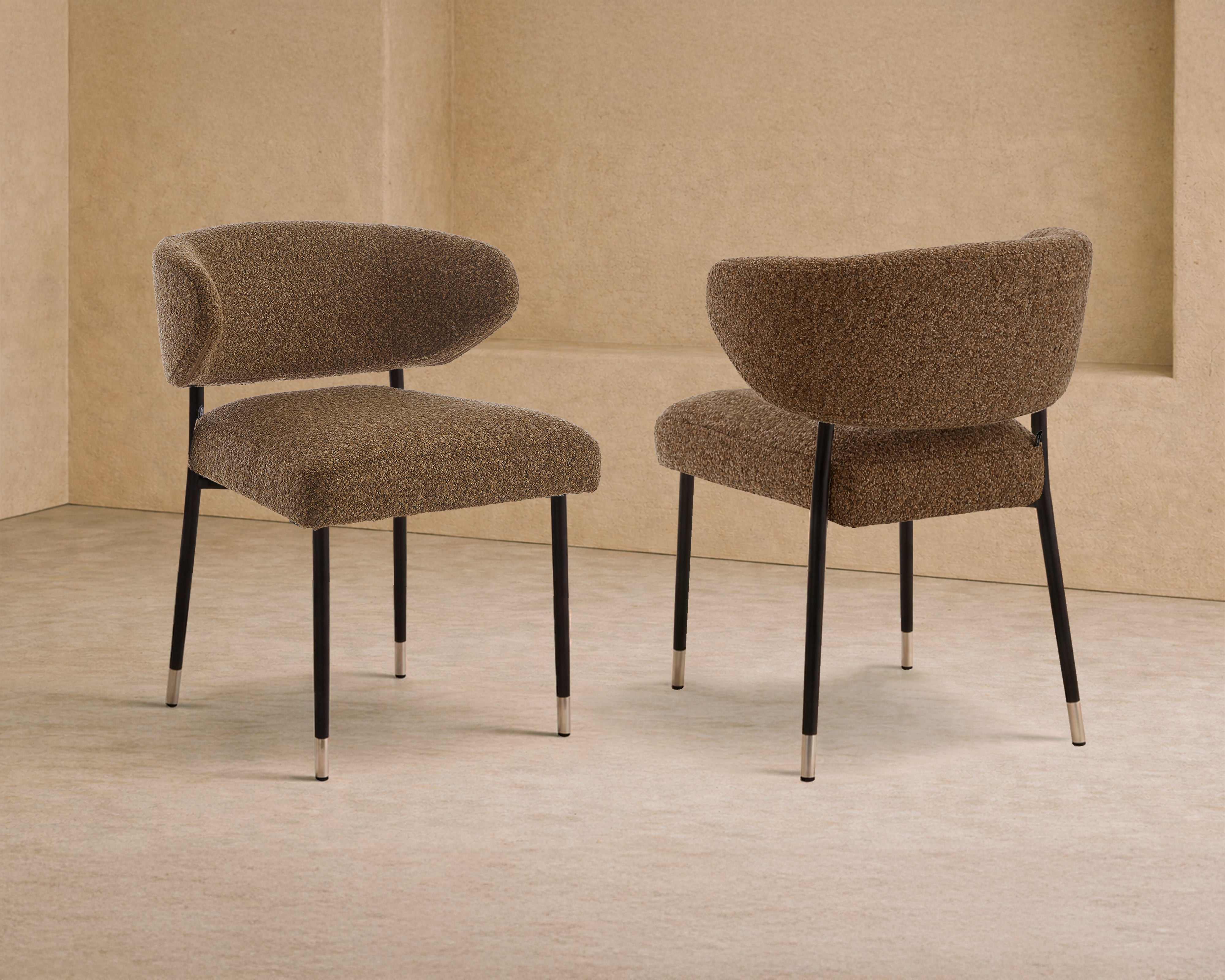 Set of 2 Donna Dining Chairs - Capella Fennel Seed