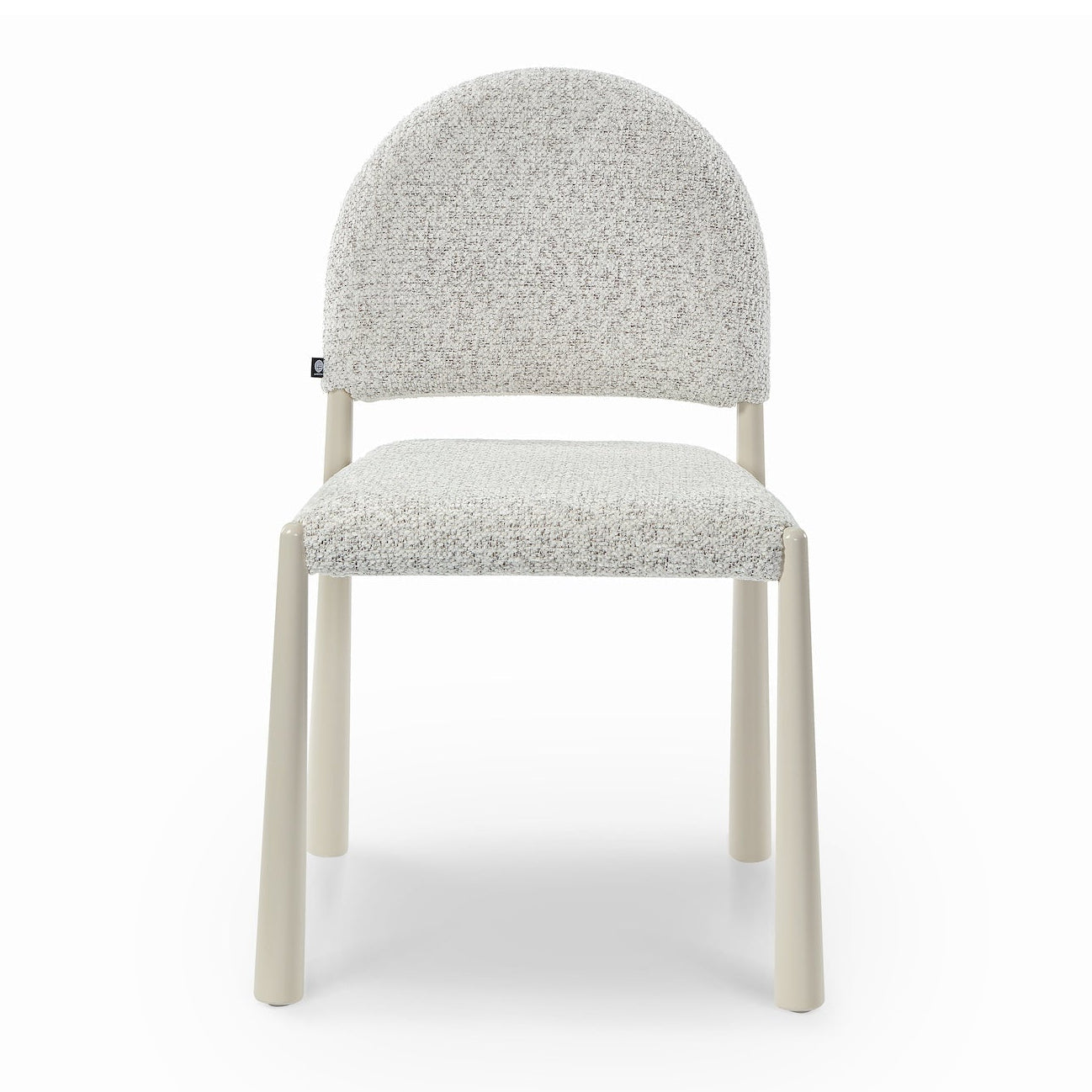 Set of 2 Noma Ripley Grav & Gloss Ivory Dining Chairs