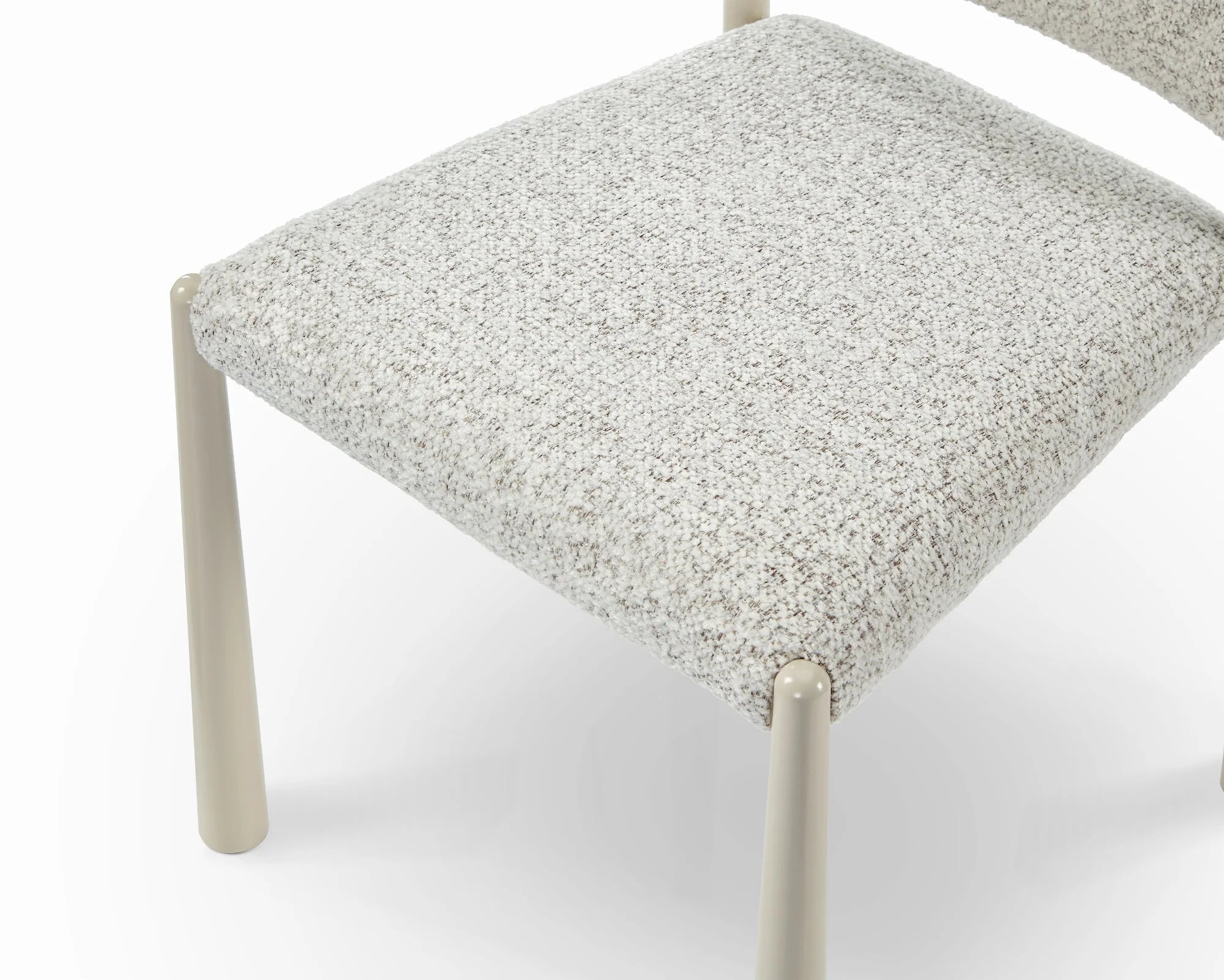 Set of 2 Noma Ripley Grav & Gloss Ivory Dining Chairs
