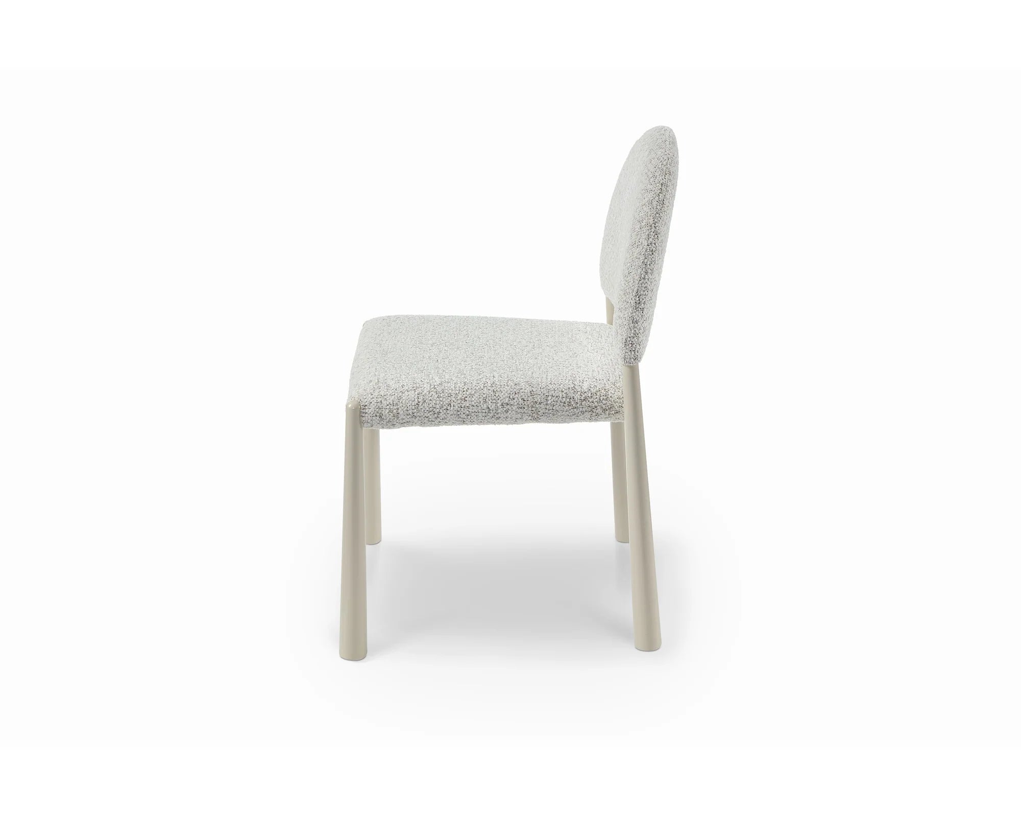 Set of 2 Noma Ripley Grav & Gloss Ivory Dining Chairs