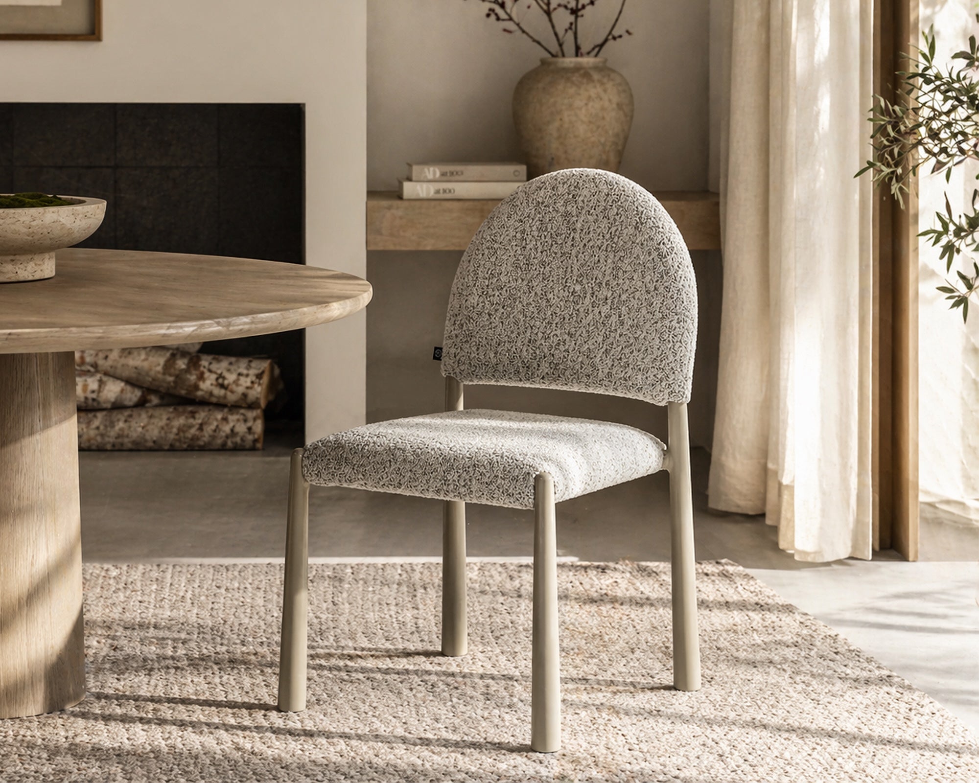 Noma Dining Chair set of 2 - Ripley Grav & Gloss Ivory