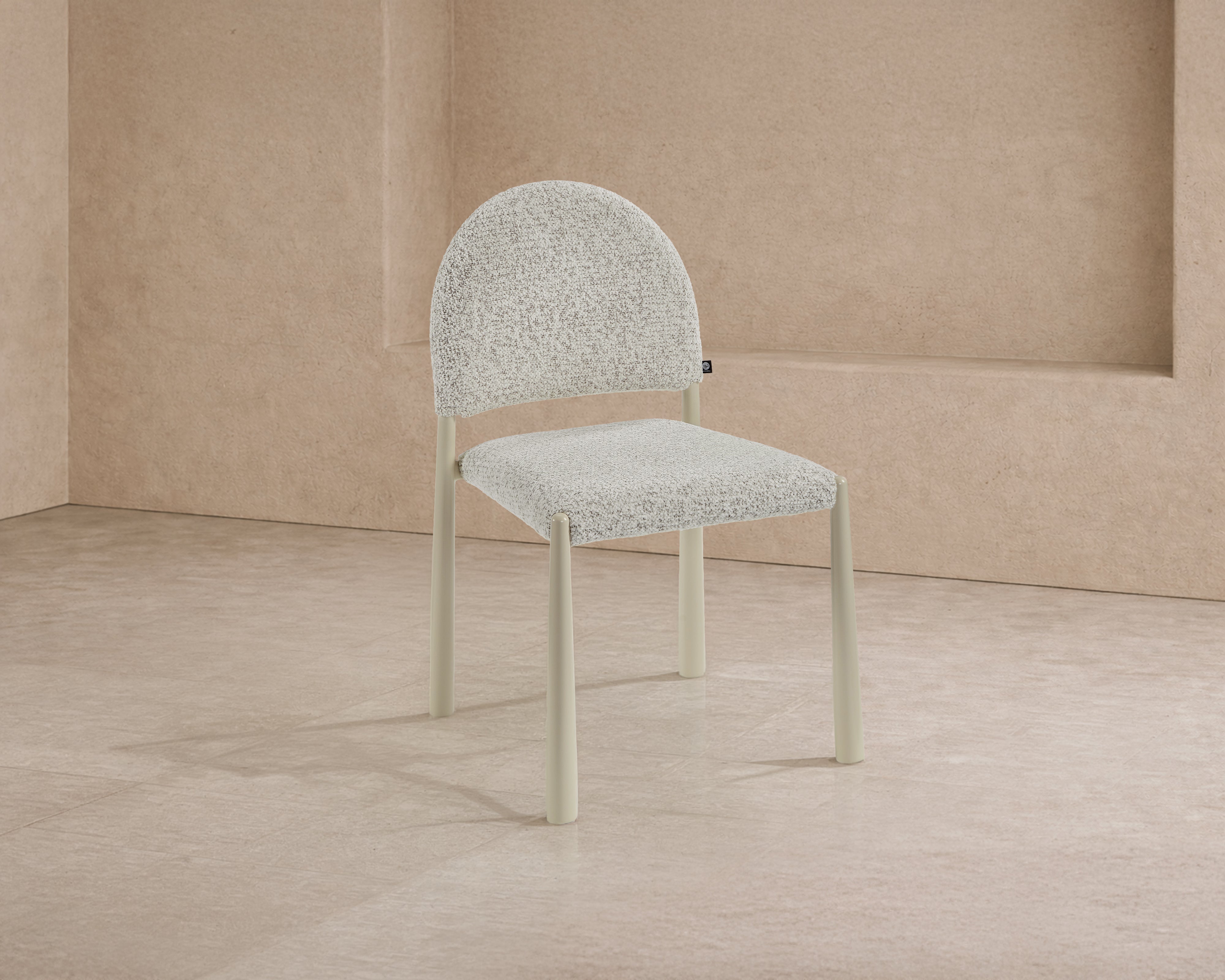Noma Dining Chair set of 2 - Ripley Grav & Gloss Ivory