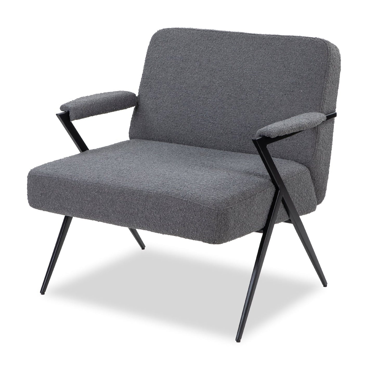 Ponti Graphic Grey Boucle Armchair