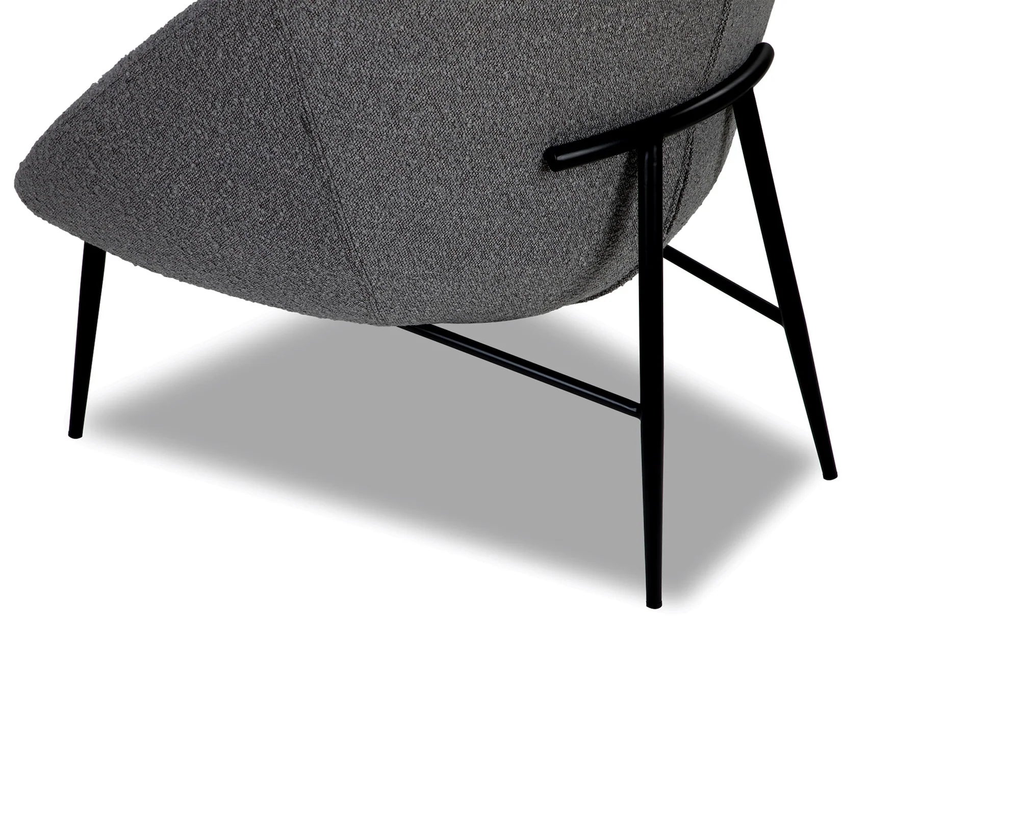 Ovalo Boucle Grey Armchair