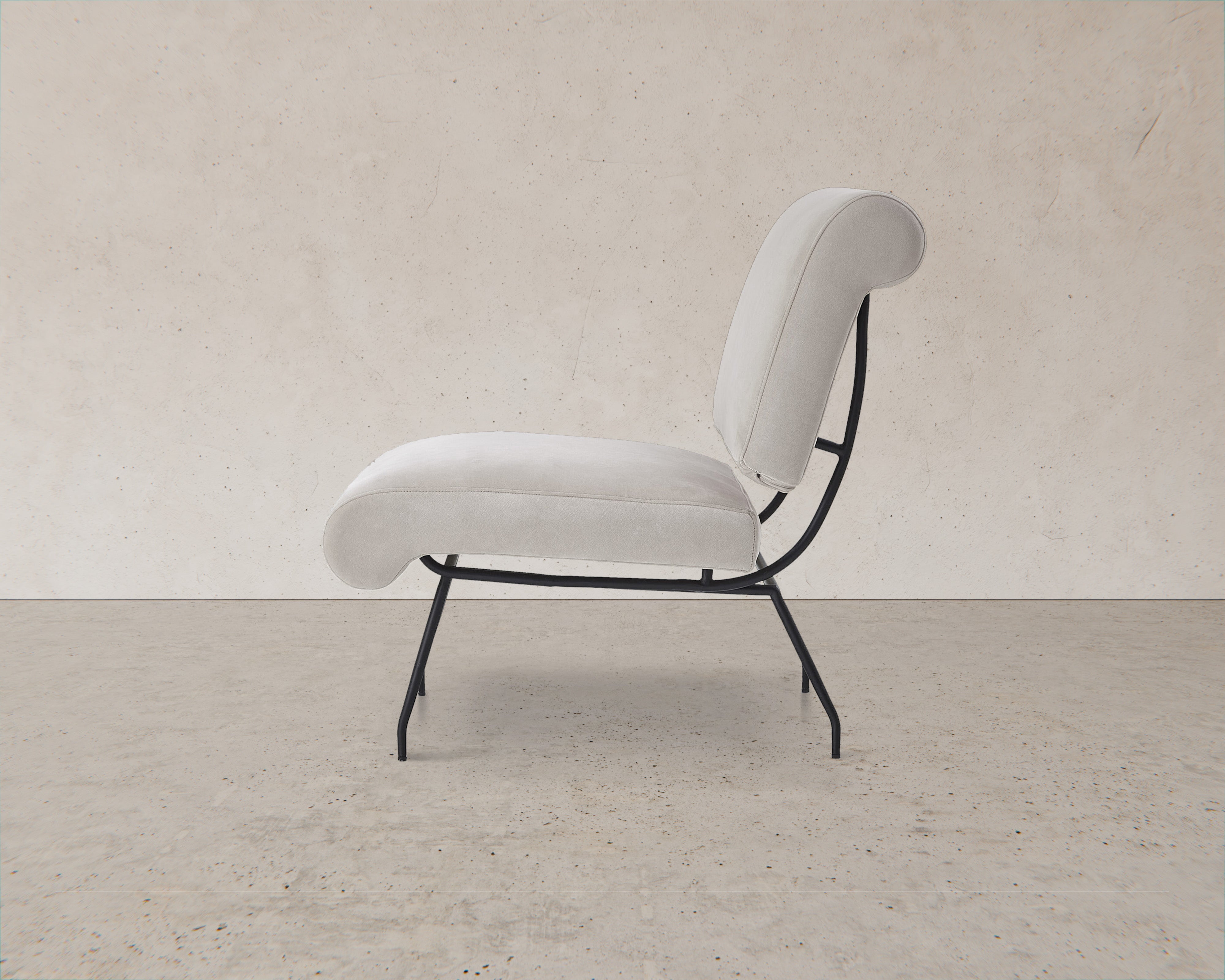 Abacus Armchair - Gainsborough Ash Grey Velvet
