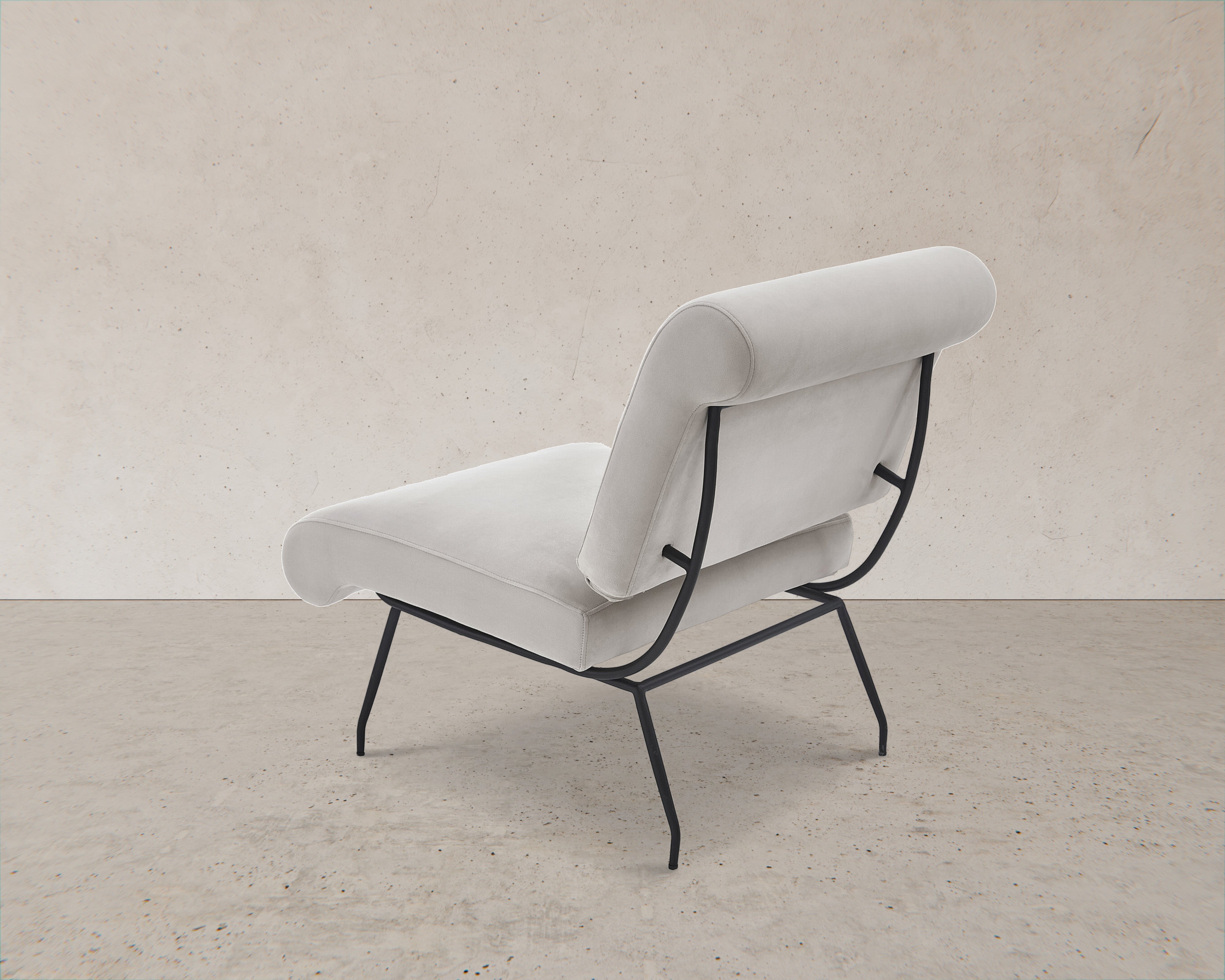 Abacus Armchair - Gainsborough Ash Grey Velvet