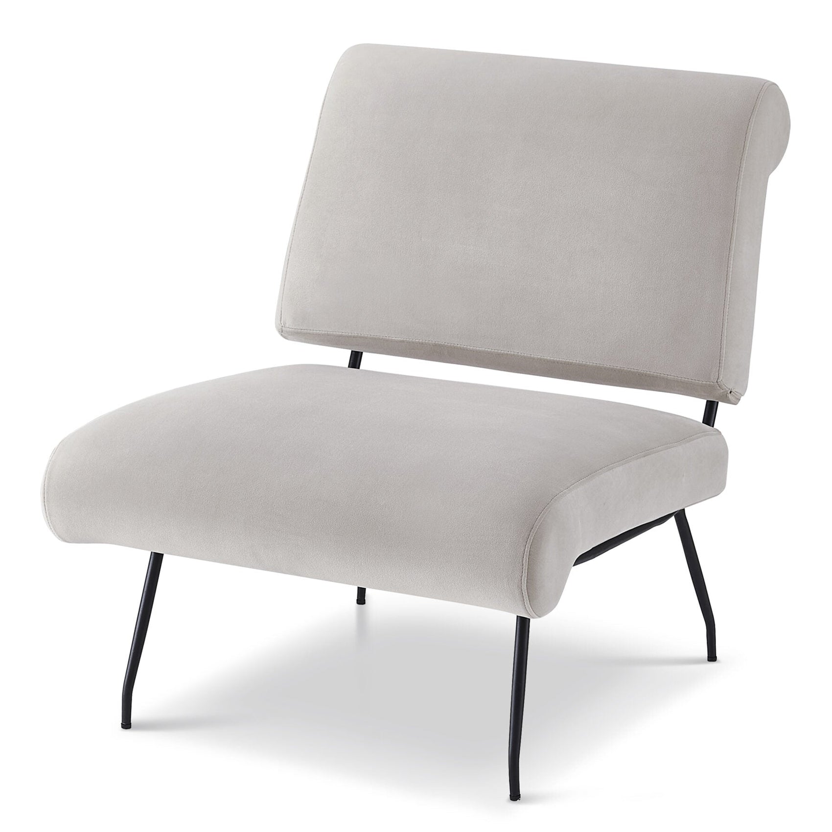 Abacus Gainsborough Ash Grey Velvet Armchair