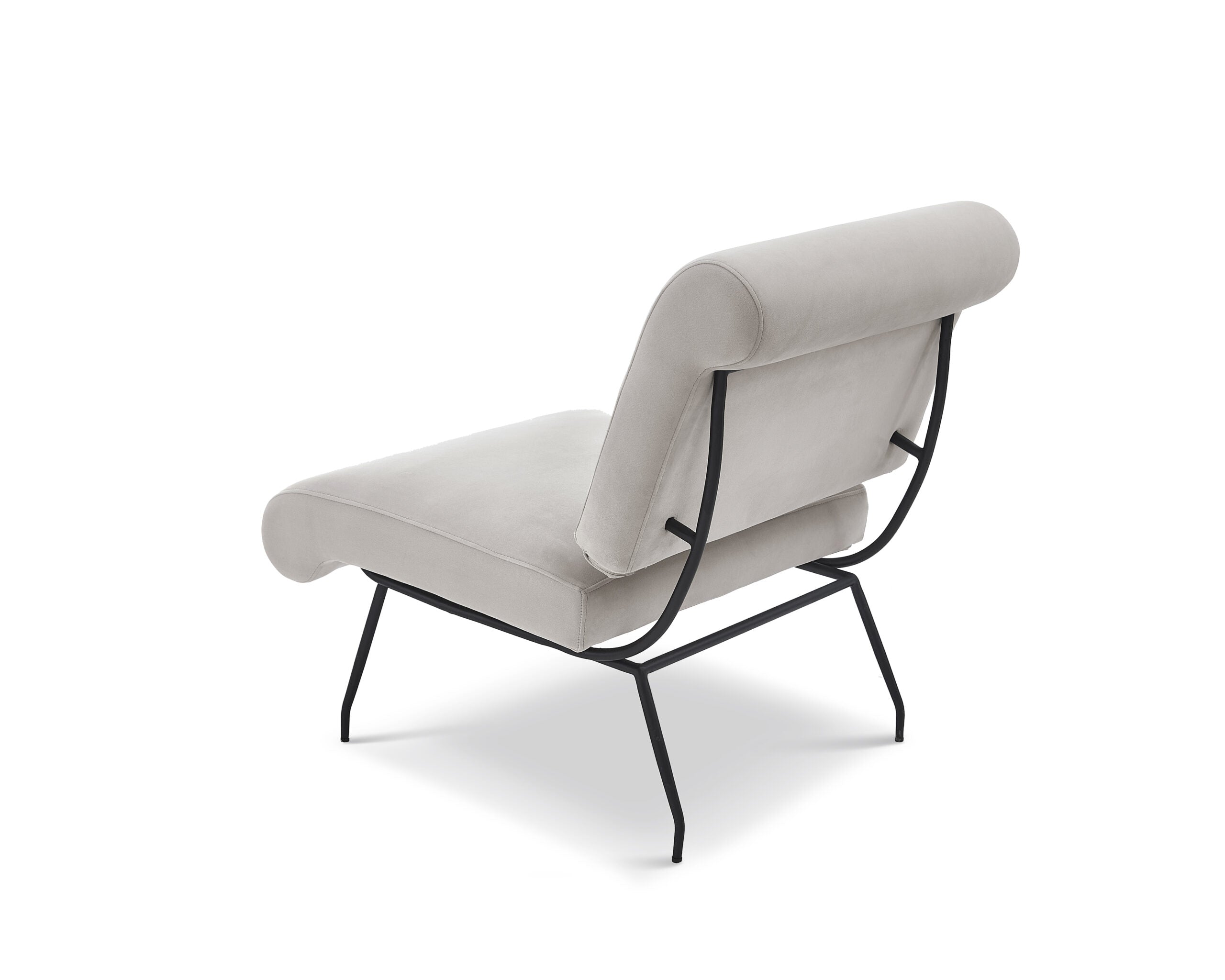 Abacus Armchair - Gainsborough Ash Grey Velvet