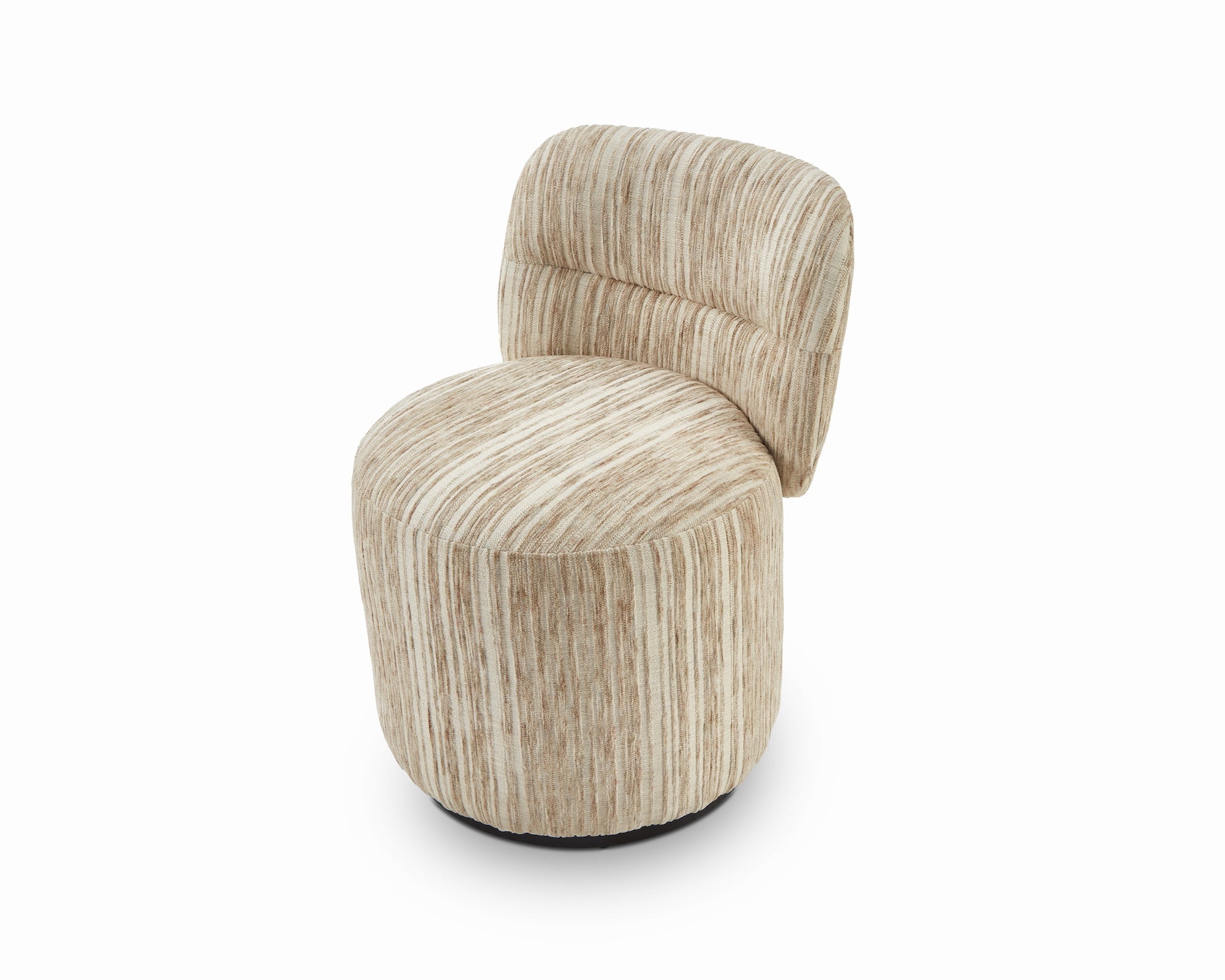 Aura Swivel Armchair - Windsor Beige & Matt Black