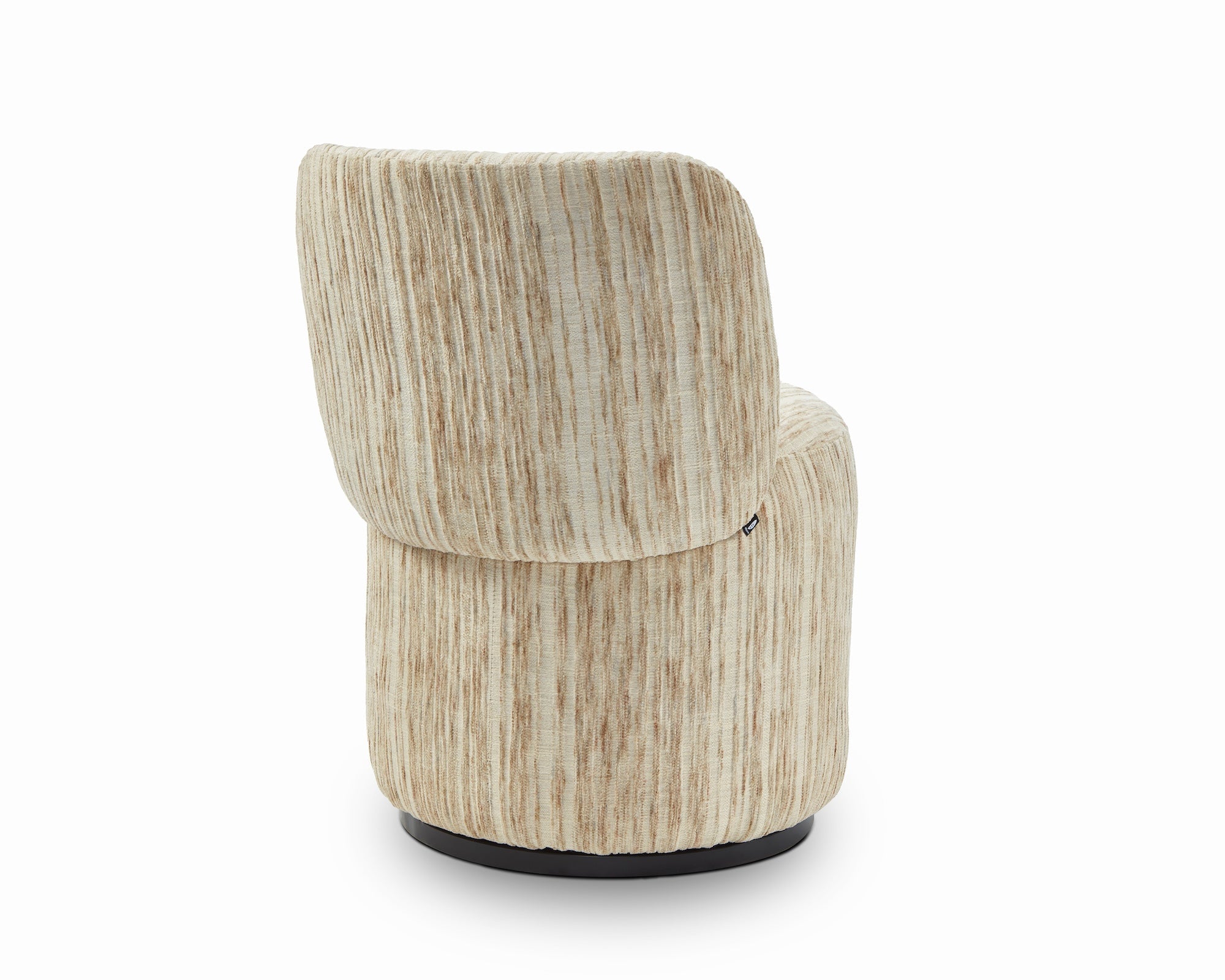 Aura Swivel Armchair - Windsor Beige & Matt Black