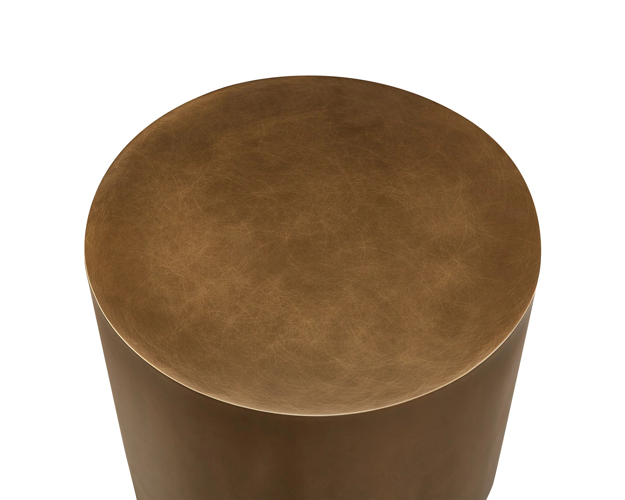 Aldo Steel Hairline Bronze & Satin Black Base Side Table