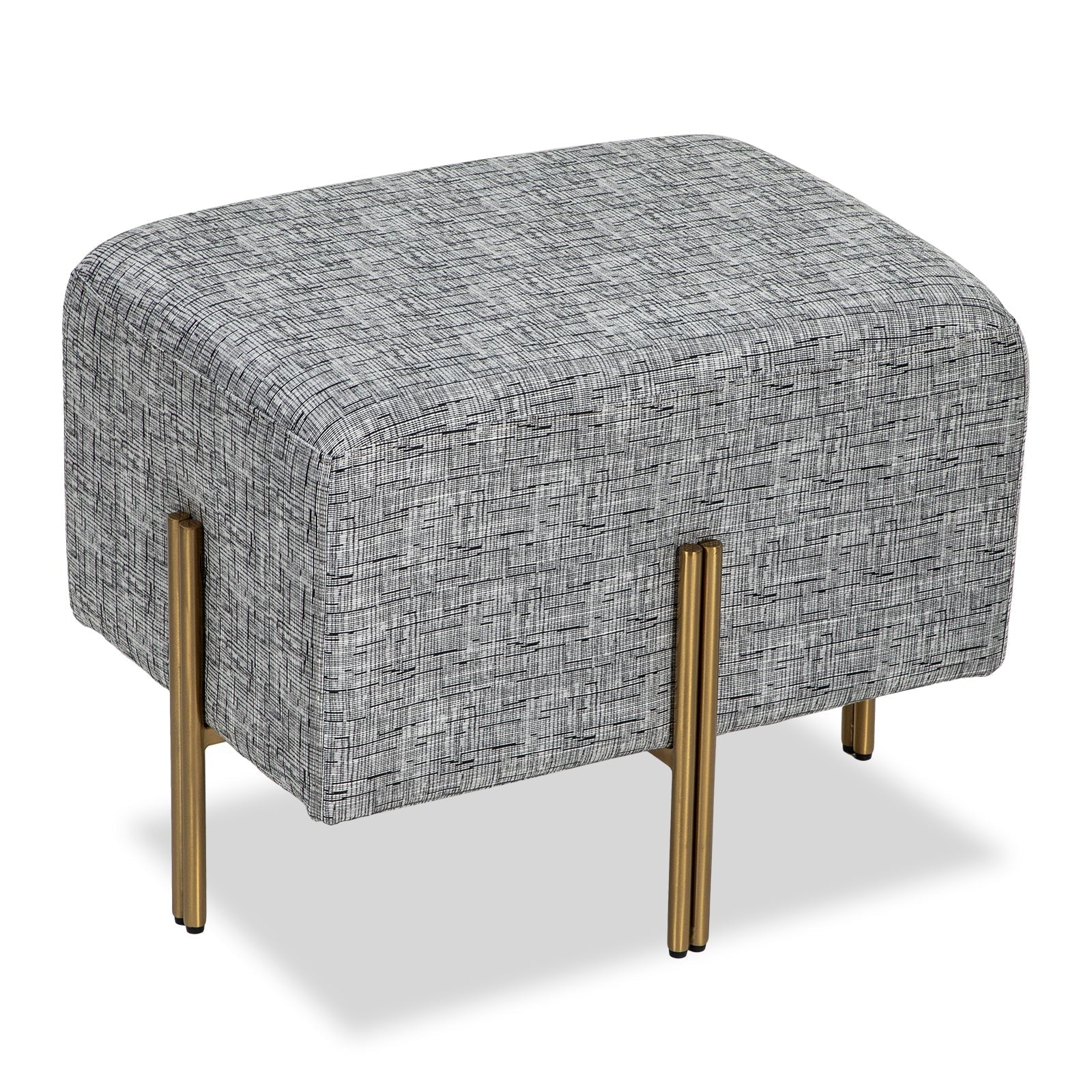 Alton Artesan Black & White Linen Look Stool
