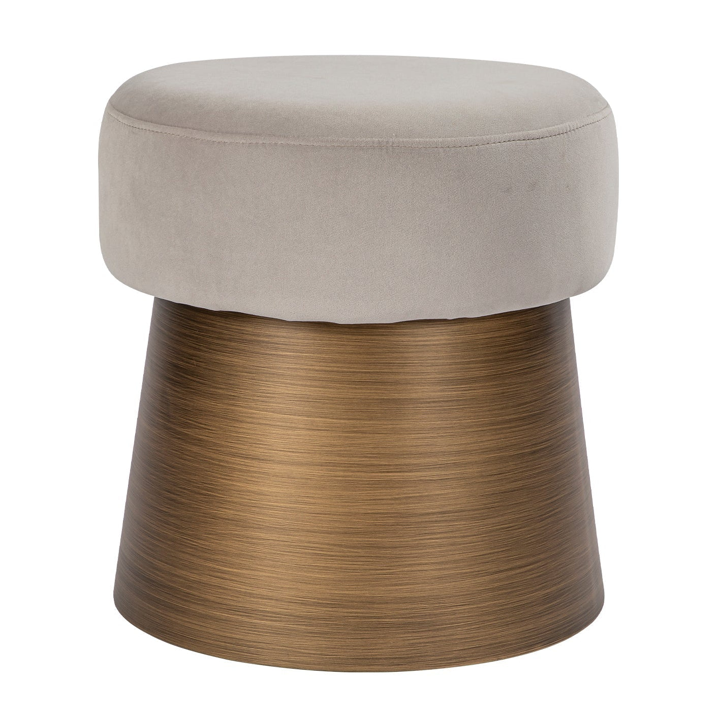 Cyrus Megan Light Grey Velvet Stool
