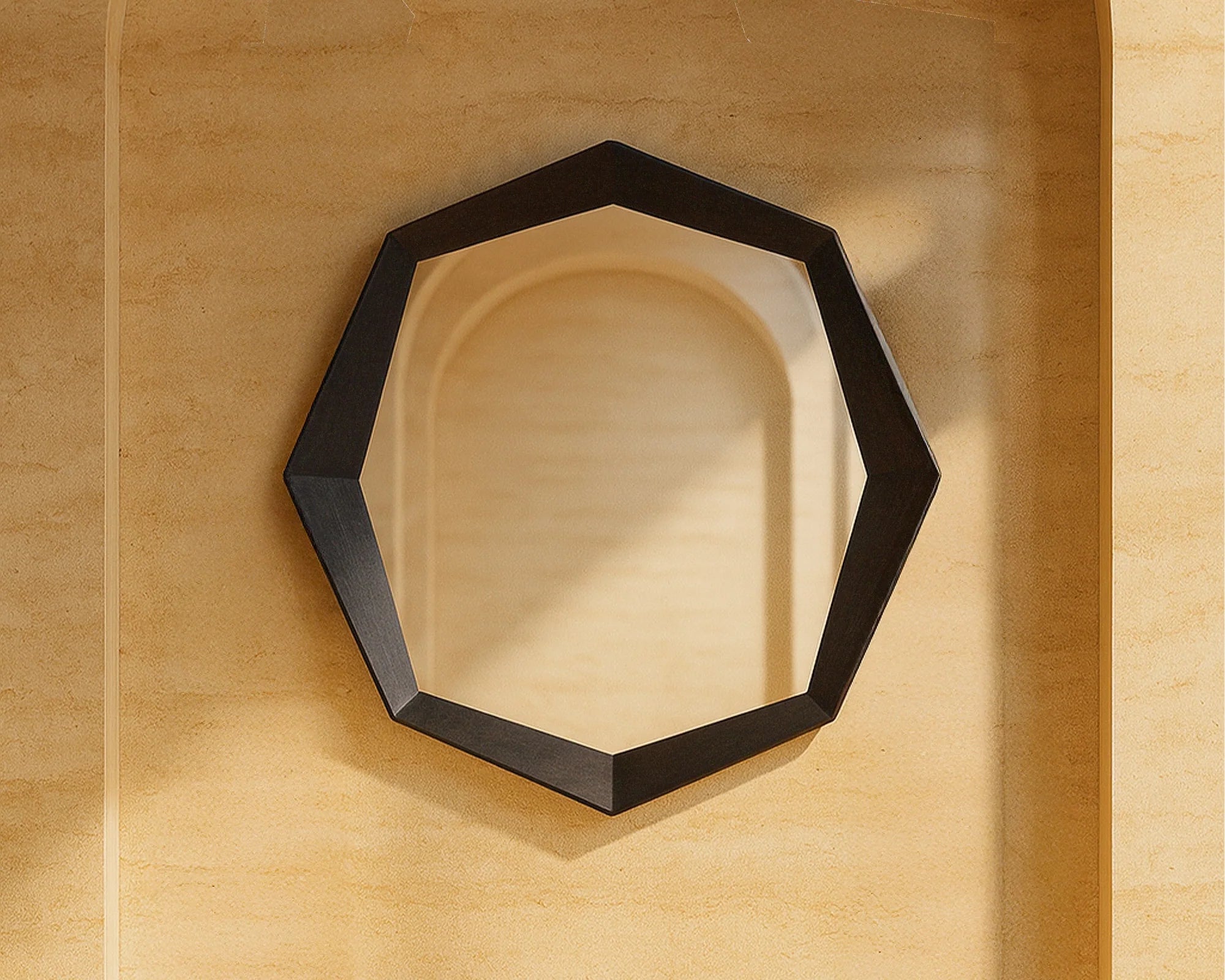Amber Antique Bronze Octagonal Wall Mirror