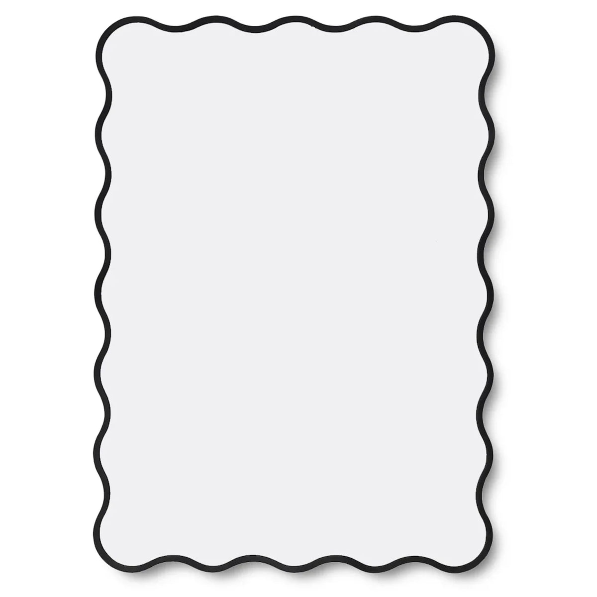 Talia Black Scalloped Wall Mirror