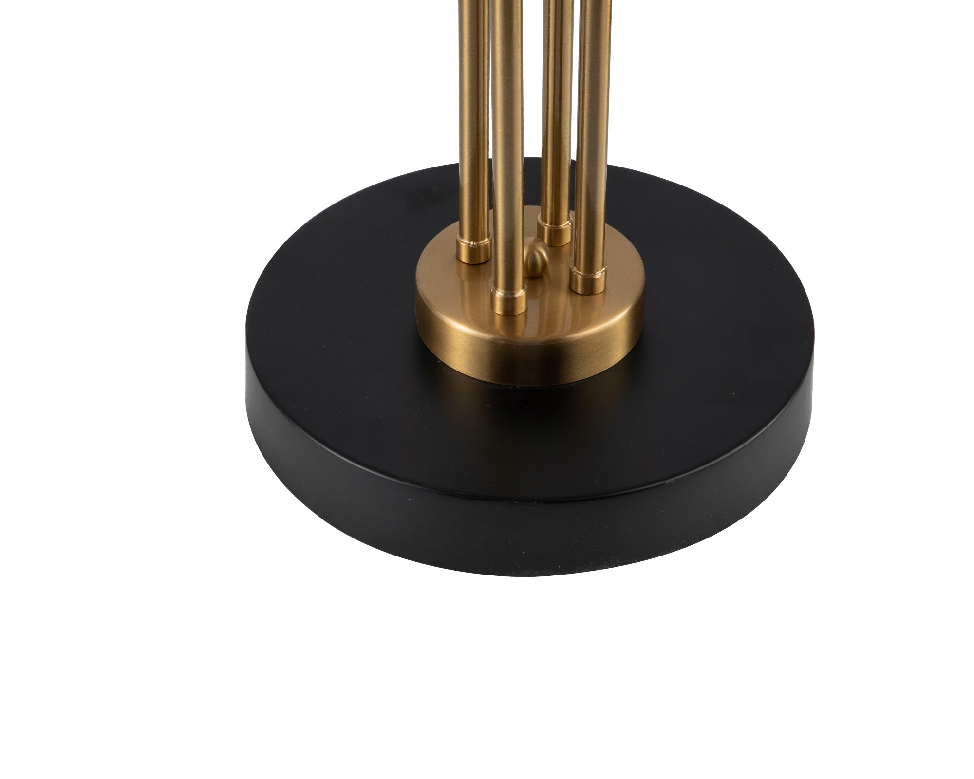 Bosco Floor Lamp - Antique Brass & White