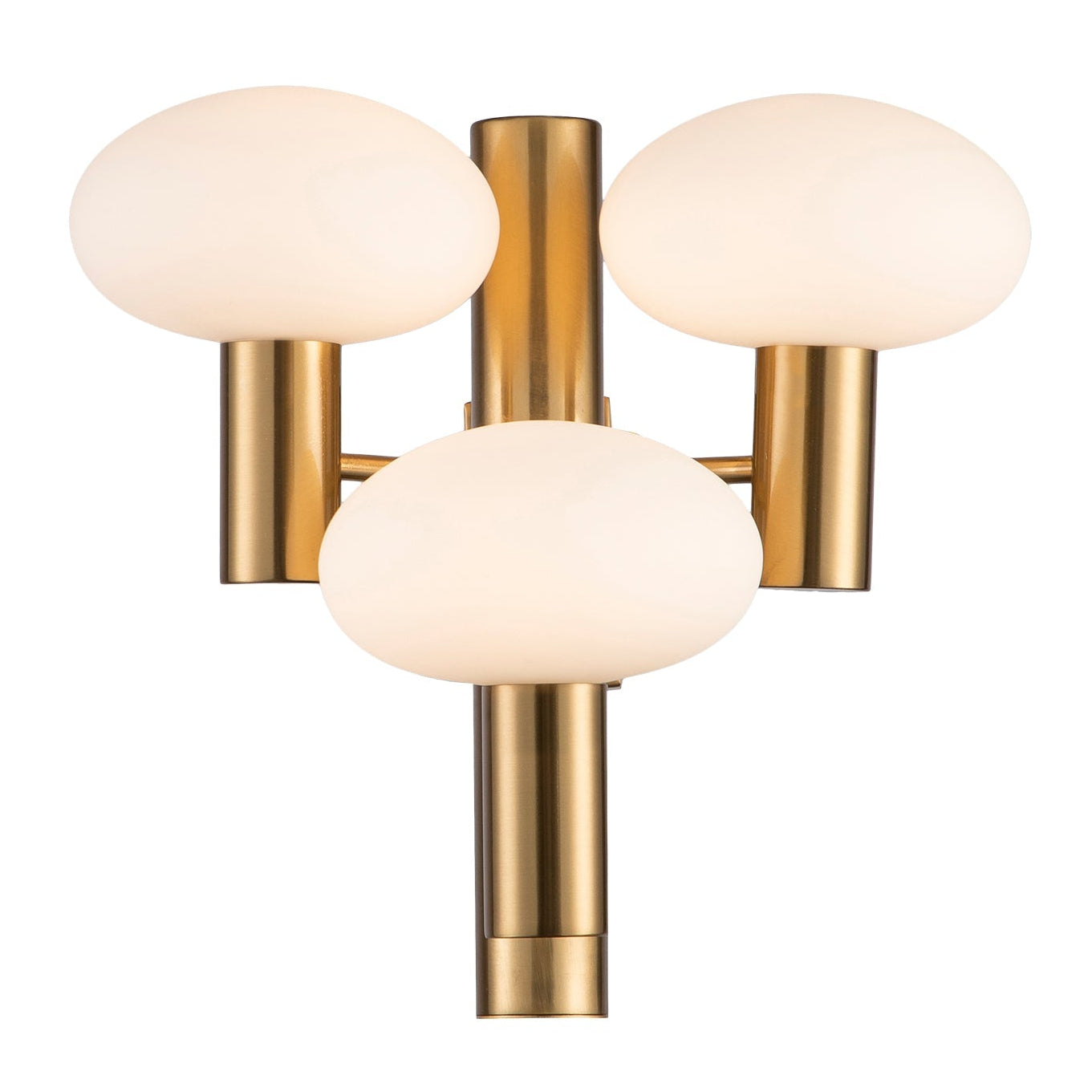 Eliseo White Glass & Brass Wall Light