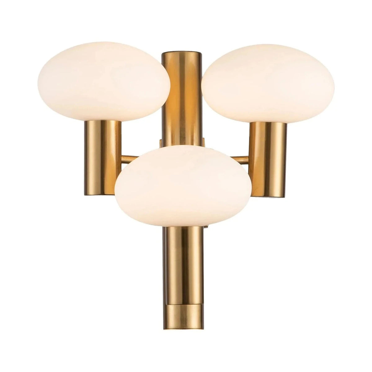 Eliseo White Glass & Brass Wall Light