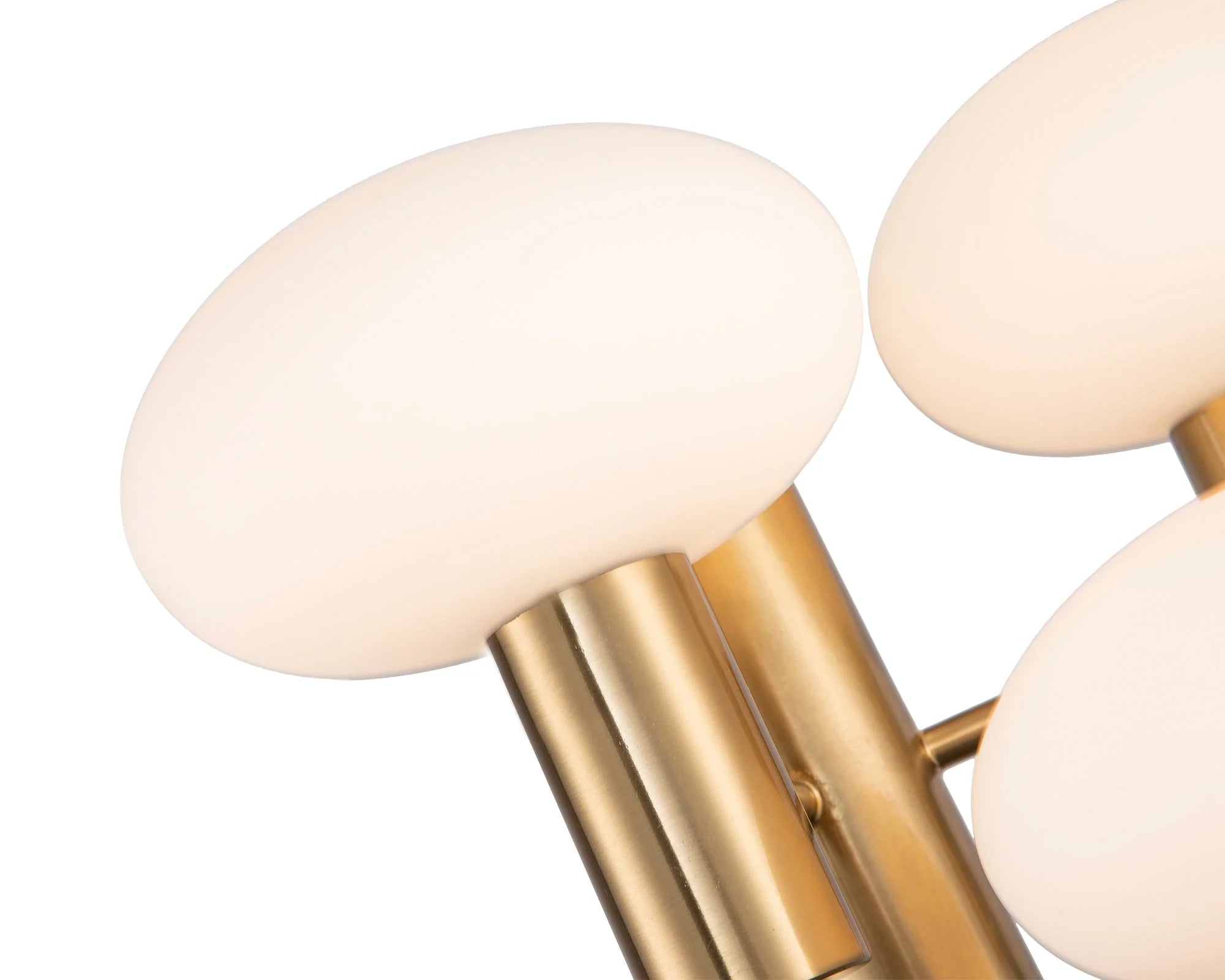 Eliseo White Glass & Brass Wall Light
