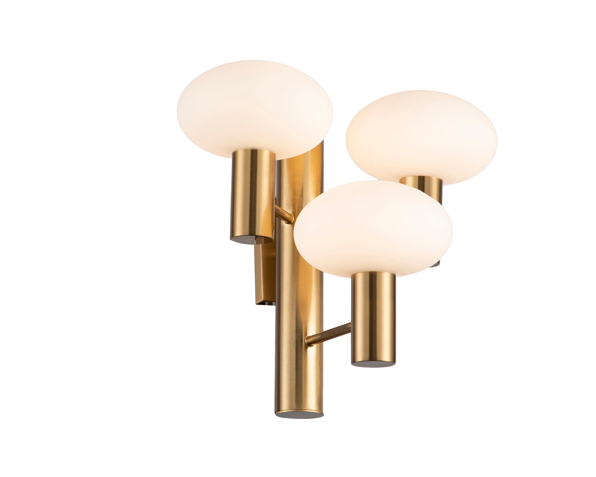 Eliseo Wall Light - White Glass, Brass Finish