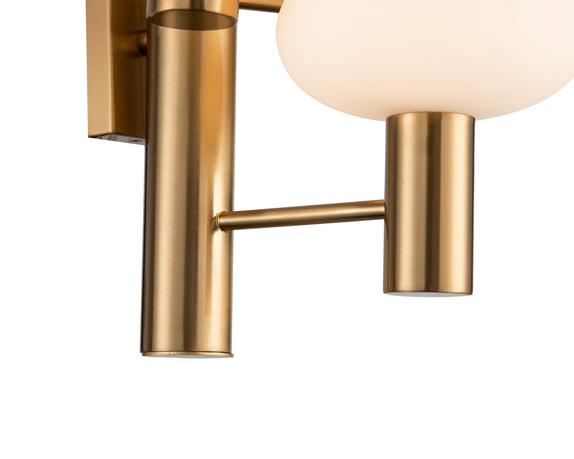 Eliseo Wall Light - White Glass, Brass Finish