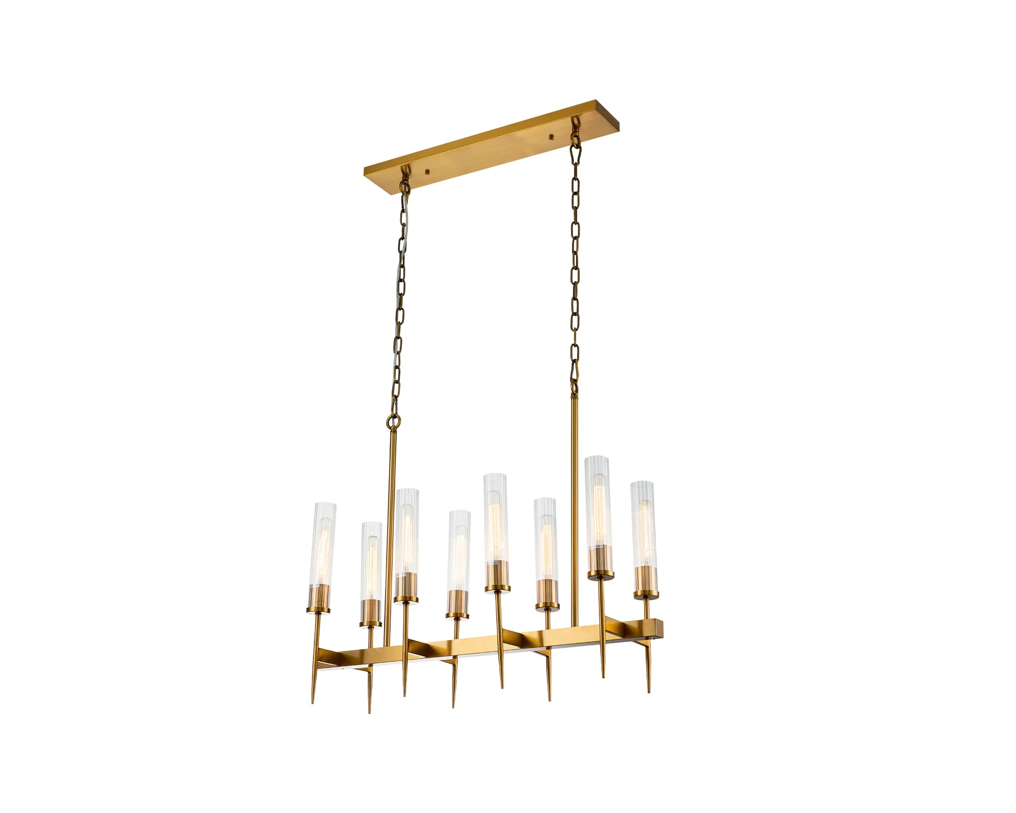 Tilda Clear Glass & Brass Pendant Light