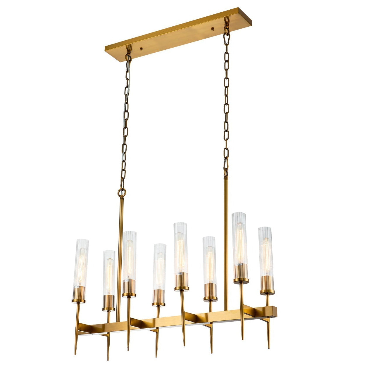 Tilda Clear Glass & Brass Pendant Light