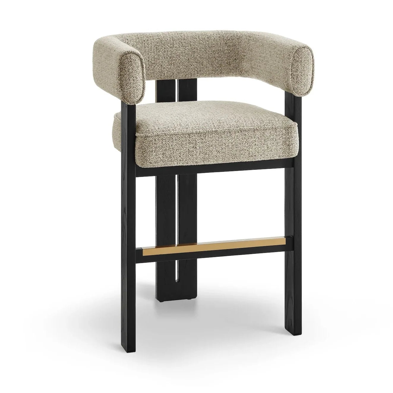 Tilda Colmer Silver Grain Linen Look Counter Stool