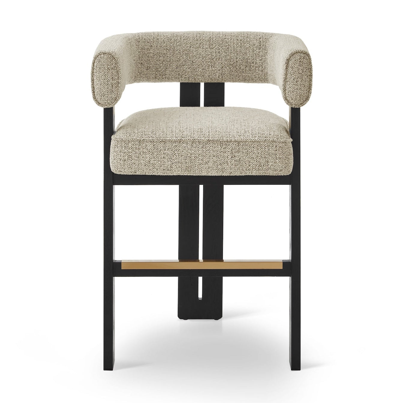 Tilda Colmer Silver Grain Linen Look Counter Stool