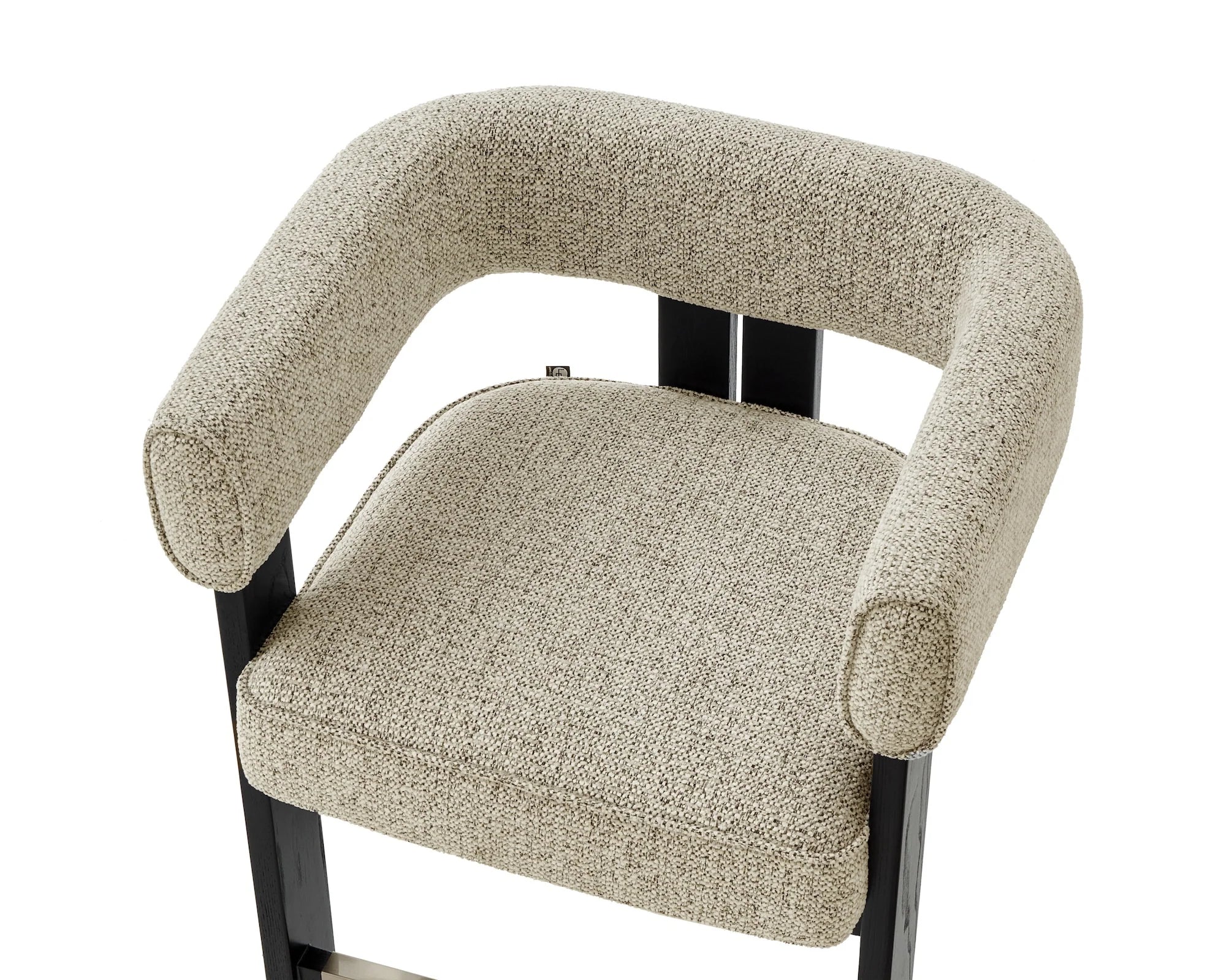 Tilda Colmer Silver Grain Linen Look Counter Stool