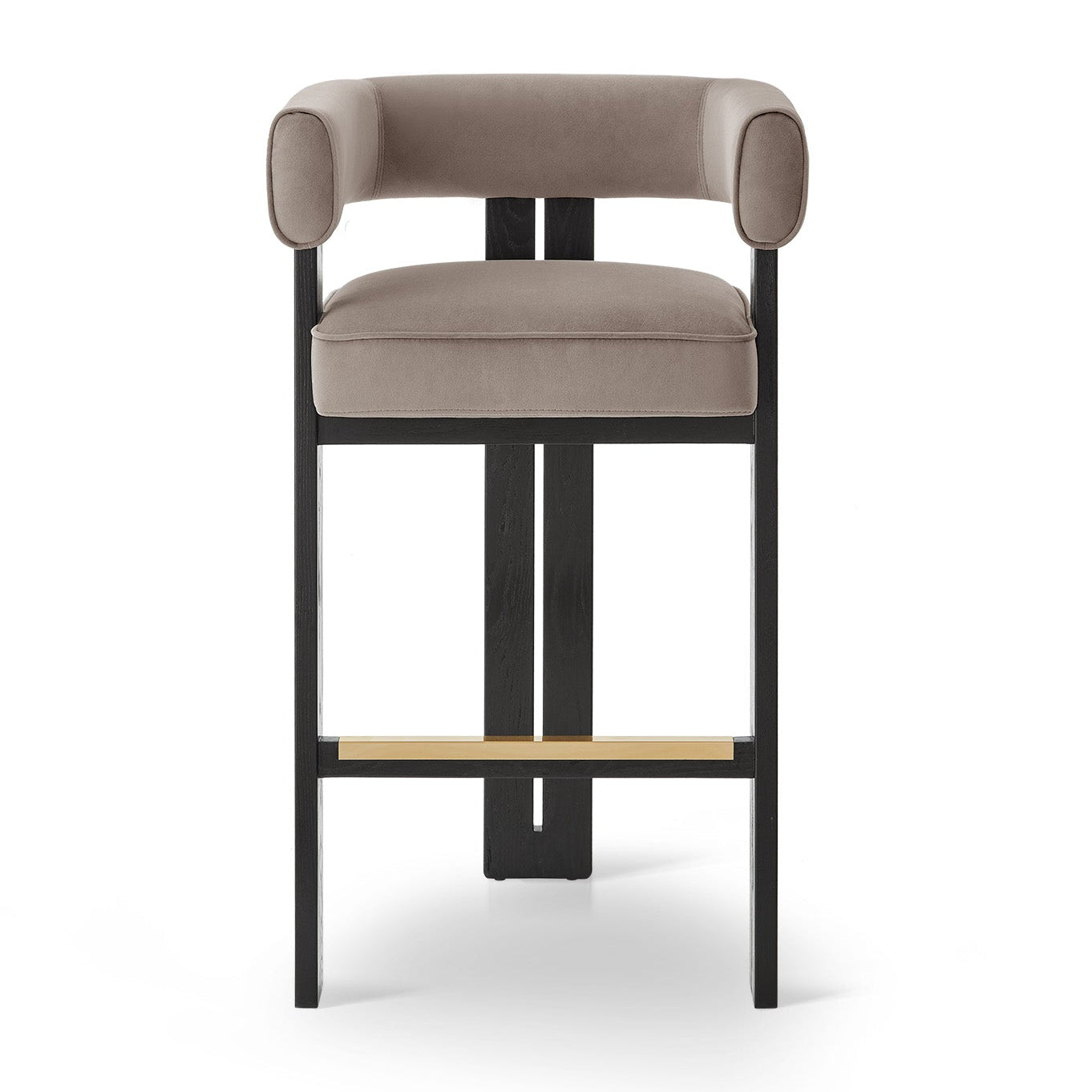 Tilda Megan Mink Velvet Bar Stool