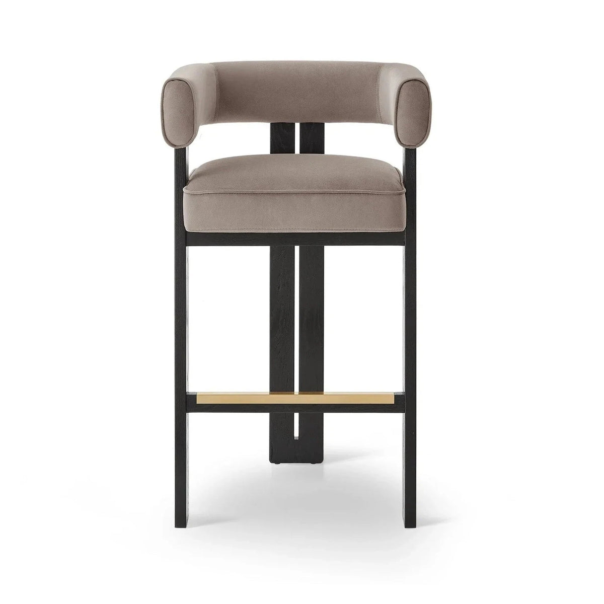 Tilda Megan Mink Velvet Bar Stool