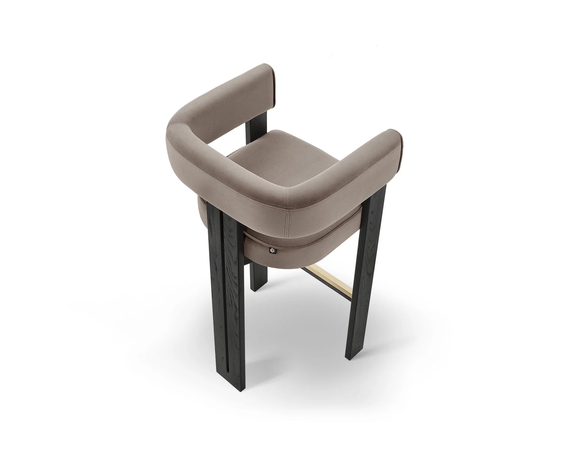Tilda Megan Mink Velvet Bar Stool