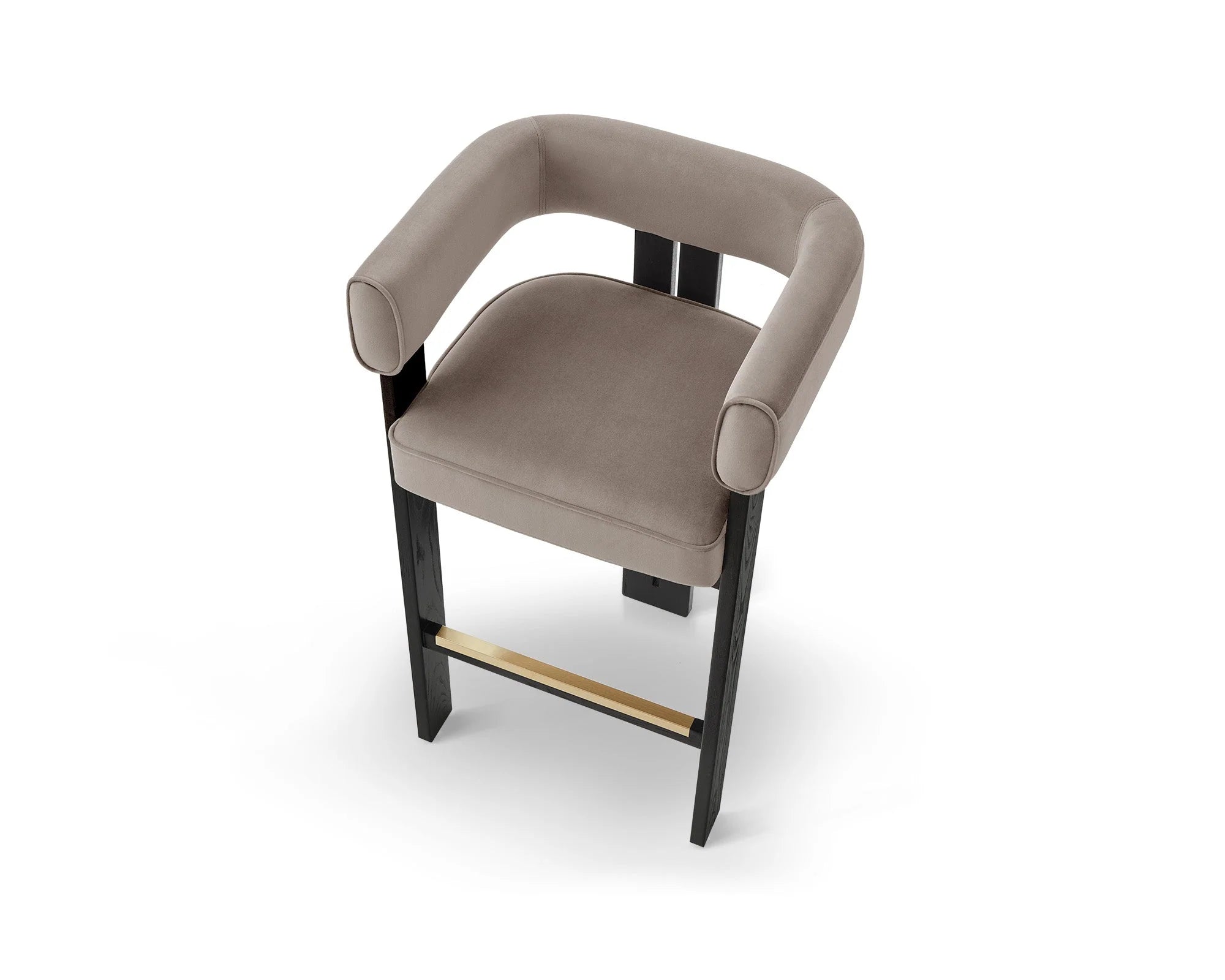 Tilda Megan Mink Velvet Bar Stool