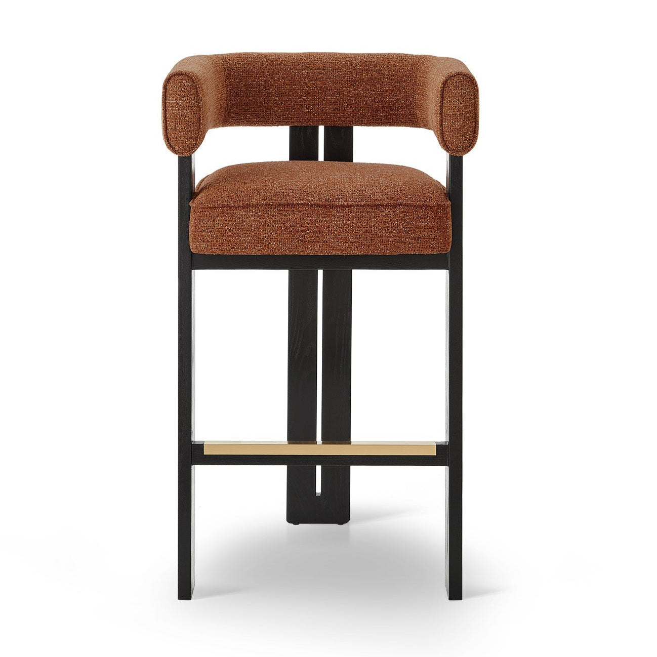 Tilda Bari Chestnut Red Chenille Bar Stool