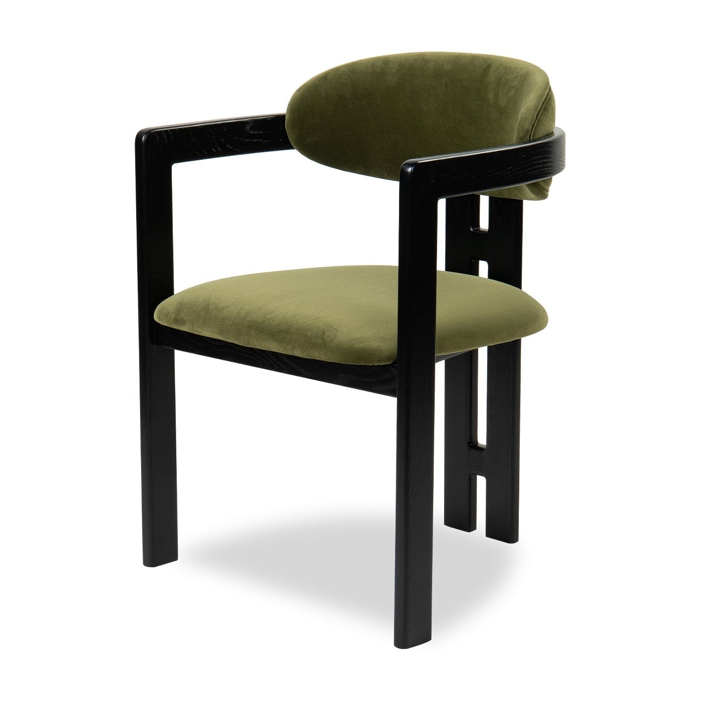 Neo Kaster Olive Green Velvet Dining Chair