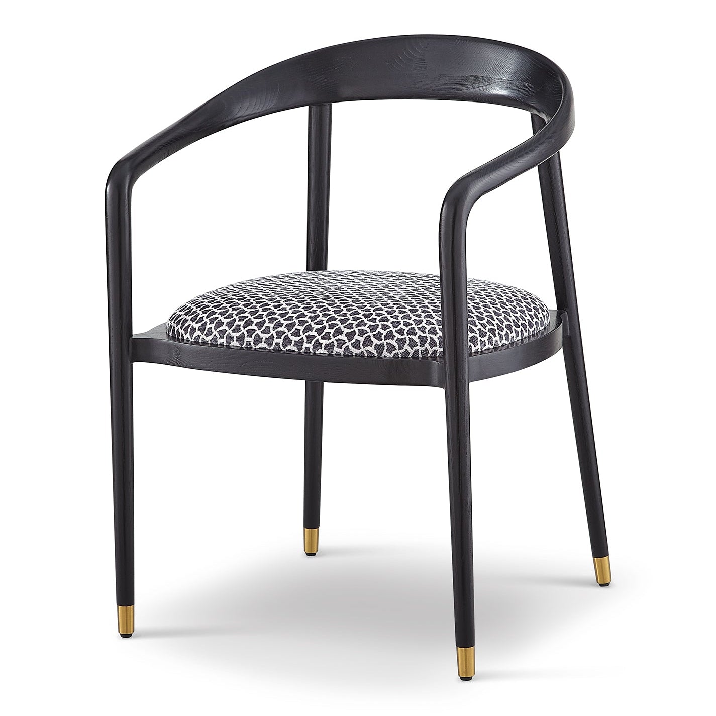 Fluid Clover Grey Linen Look Dining Chair